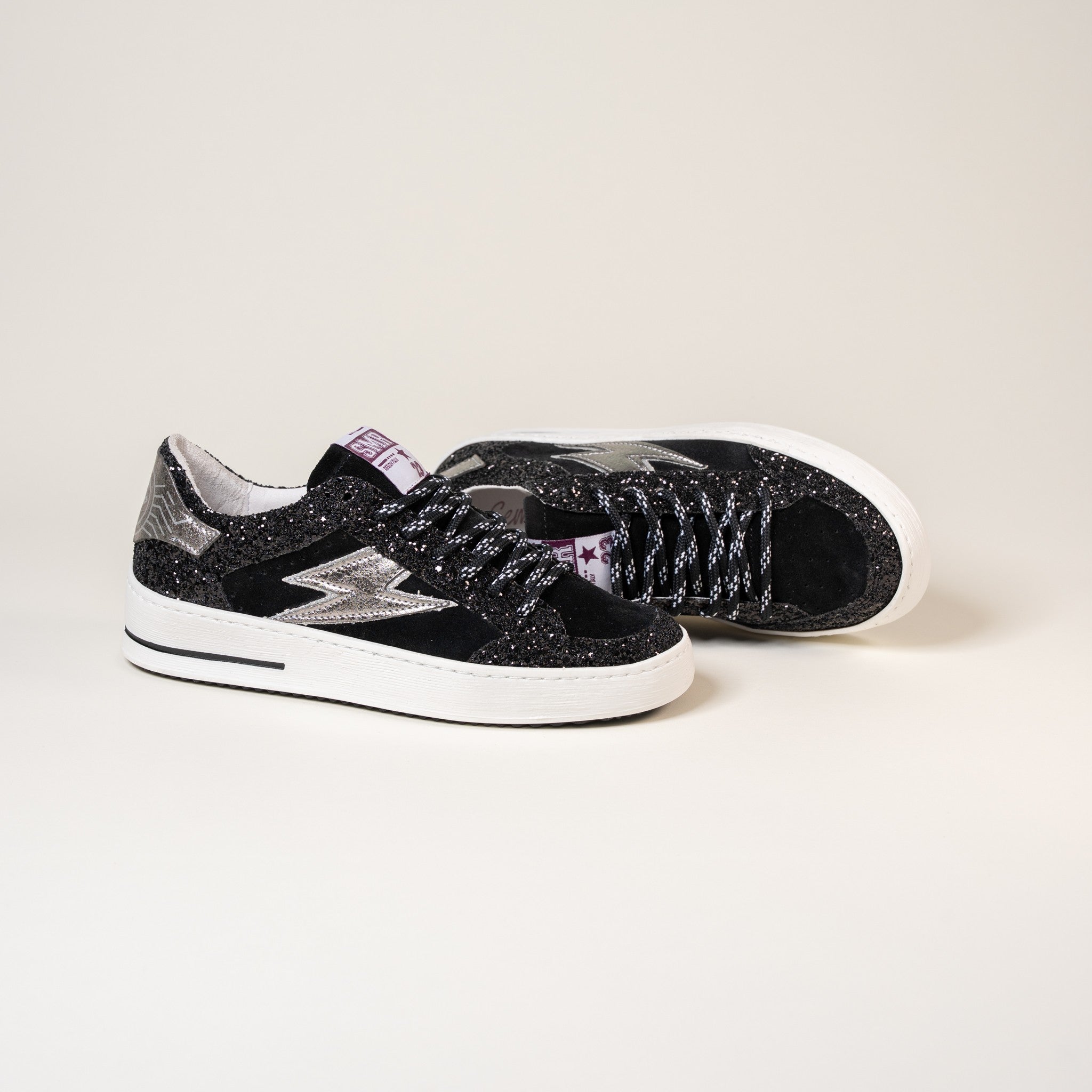 Semerdjian Noubar E476 baskets noir anthracite cuir