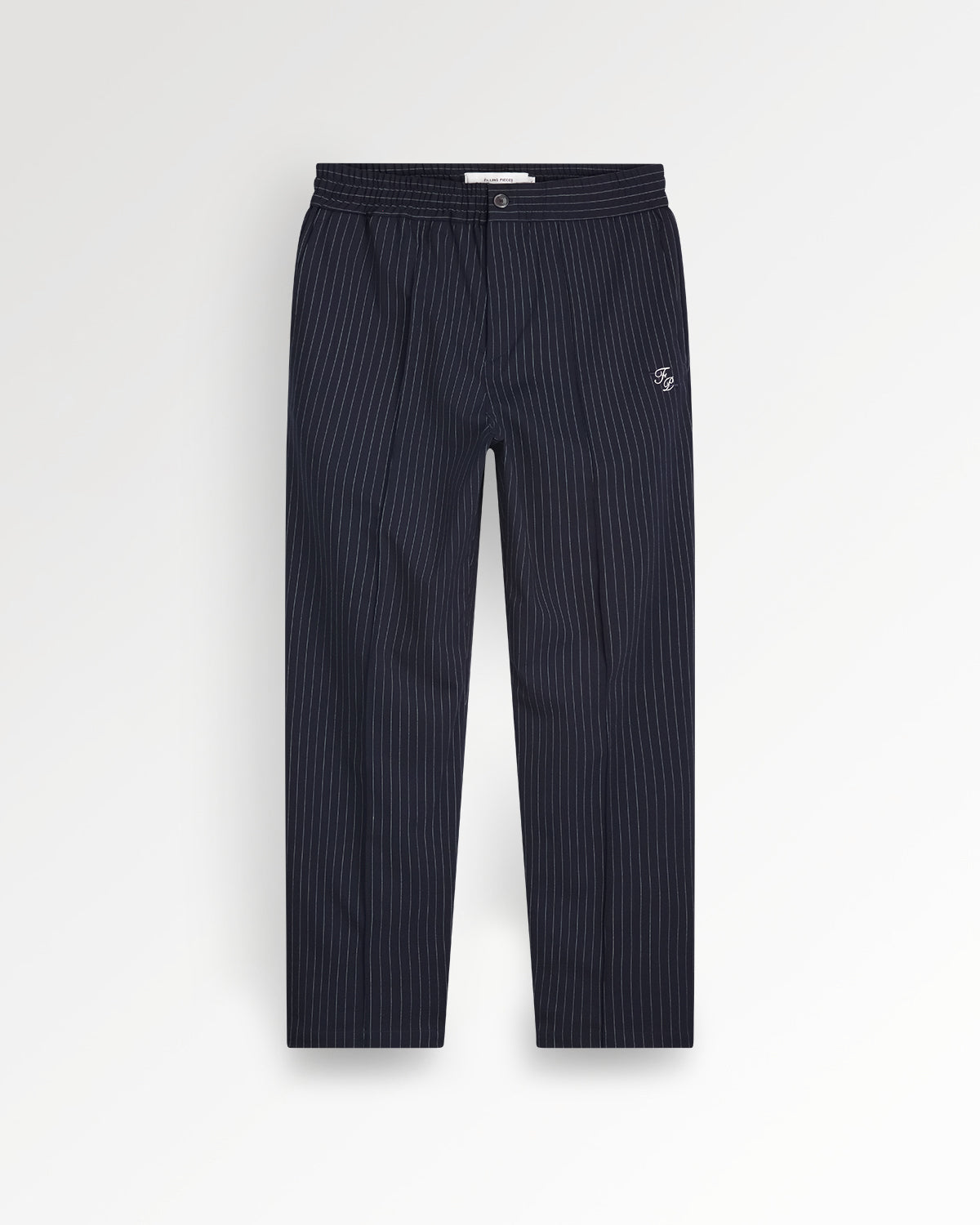 Filling Pieces Coach Pants Pinstripe Pantalon Bleu Marine Laine