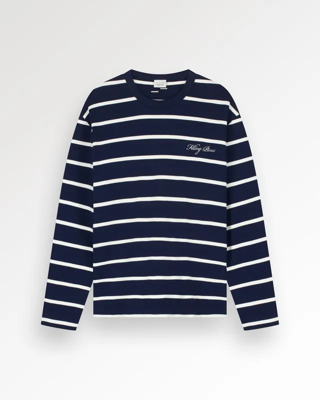Filling Pieces Striped longsleeve bleu coton bio