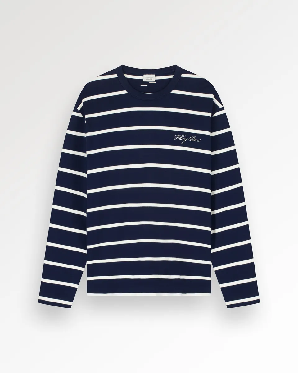 Filling Pieces Striped longsleeve bleu coton bio