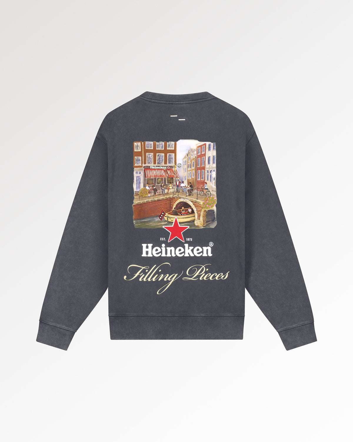 Filling Pieces Sweatshirt Heineken Cafe sweat noir vintage