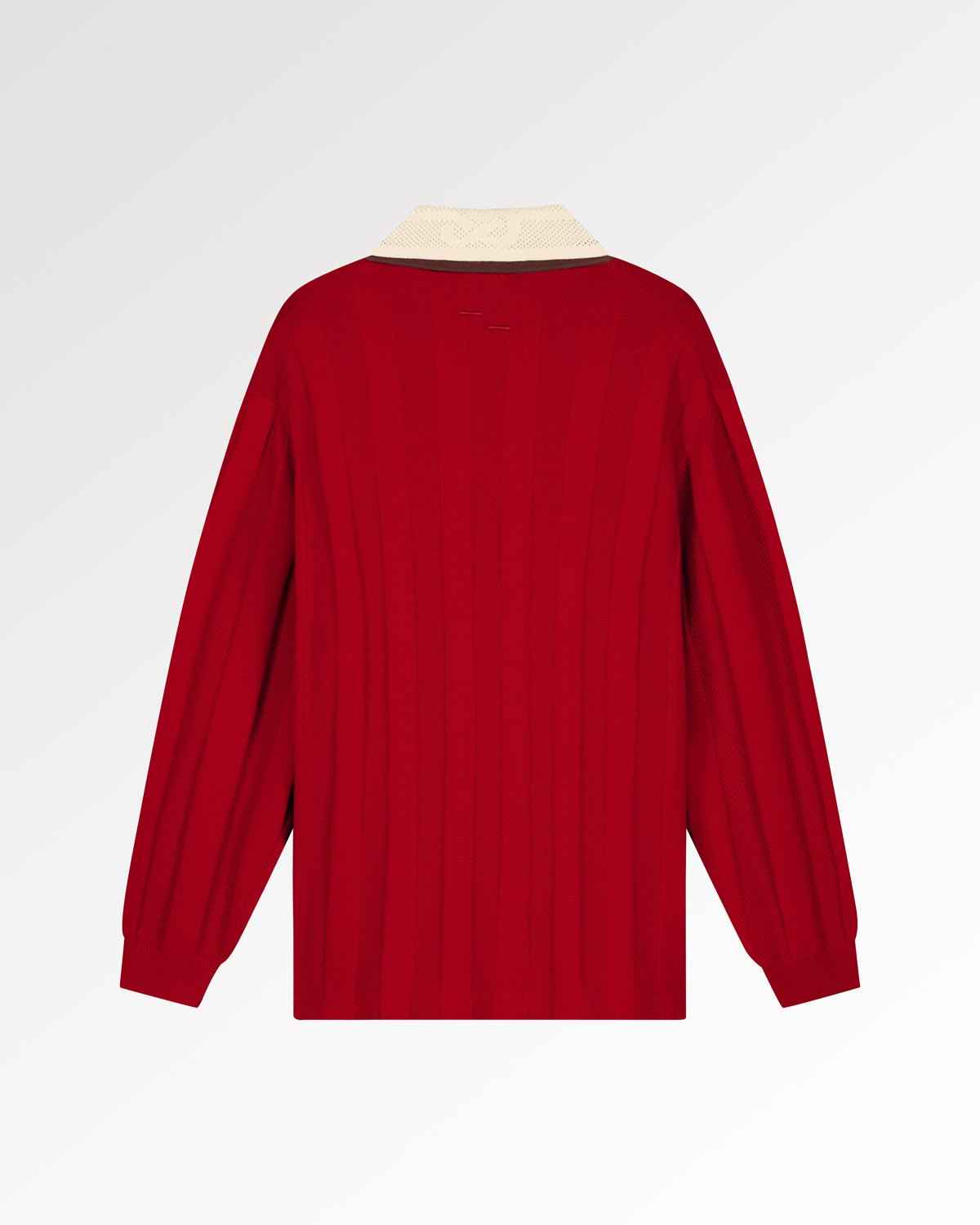 Filling Pieces Knit Football Jersey maillot rouge scarlet