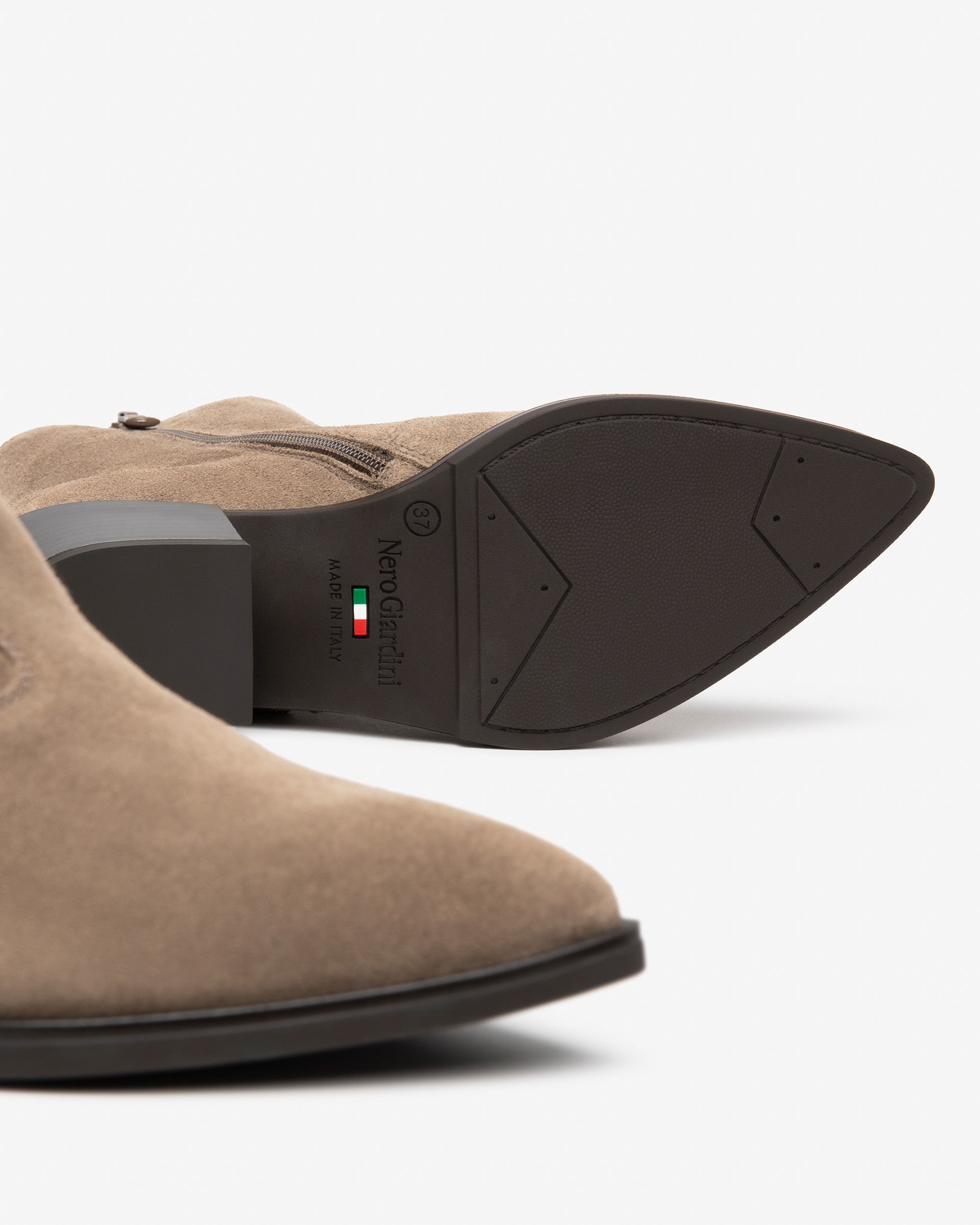 NeroGiardini Bottines Femme Daim Western Franges 50mm