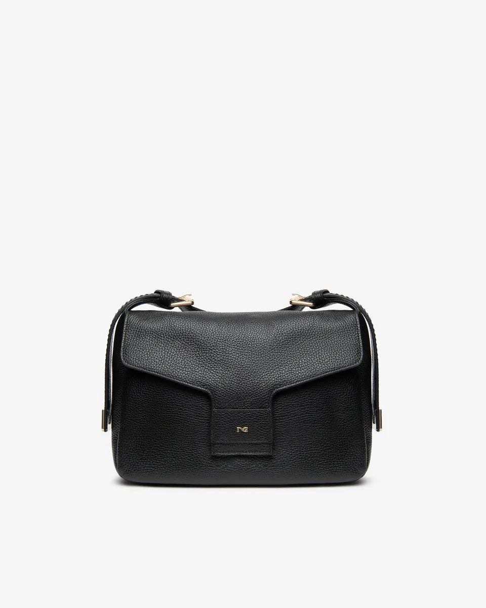 NeroGiardini Sac Épaule Femme Cuir Souple Doré