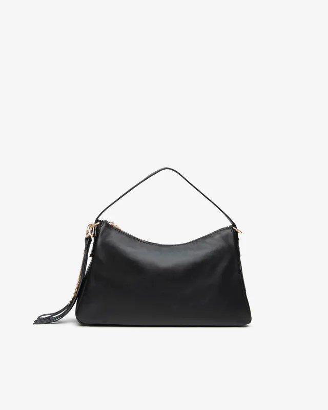 NeroGiardini Besace Femme Cuir Hobo Franges Zip