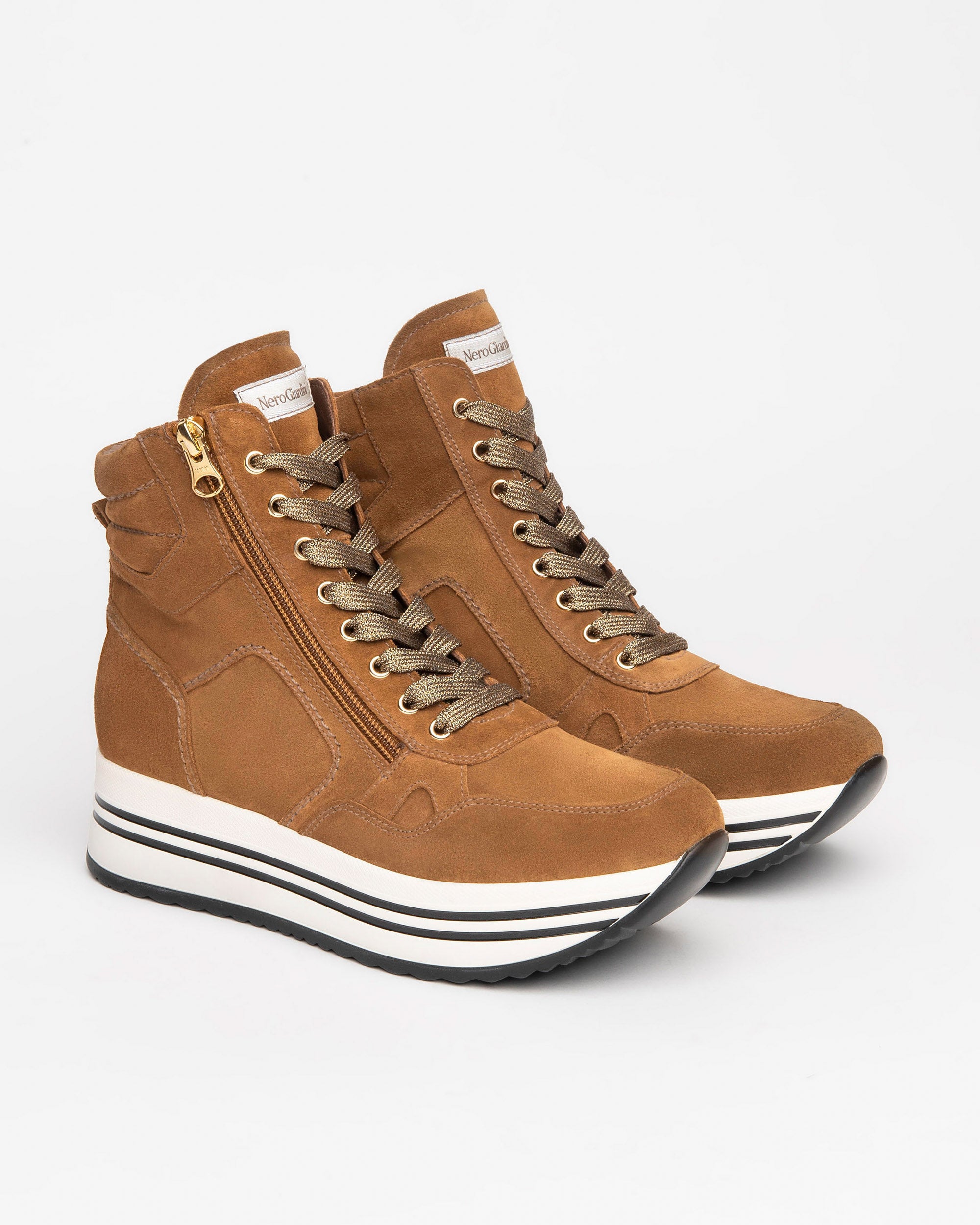 NeroGiardini Sneakers Montantes Femme Cuir Velours DryGo