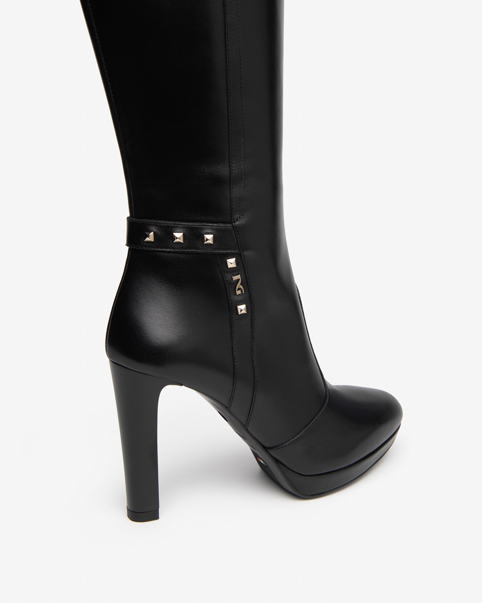 NeroGiardini Bottes Femme Cuir Talon 100 mm Zip 35-41