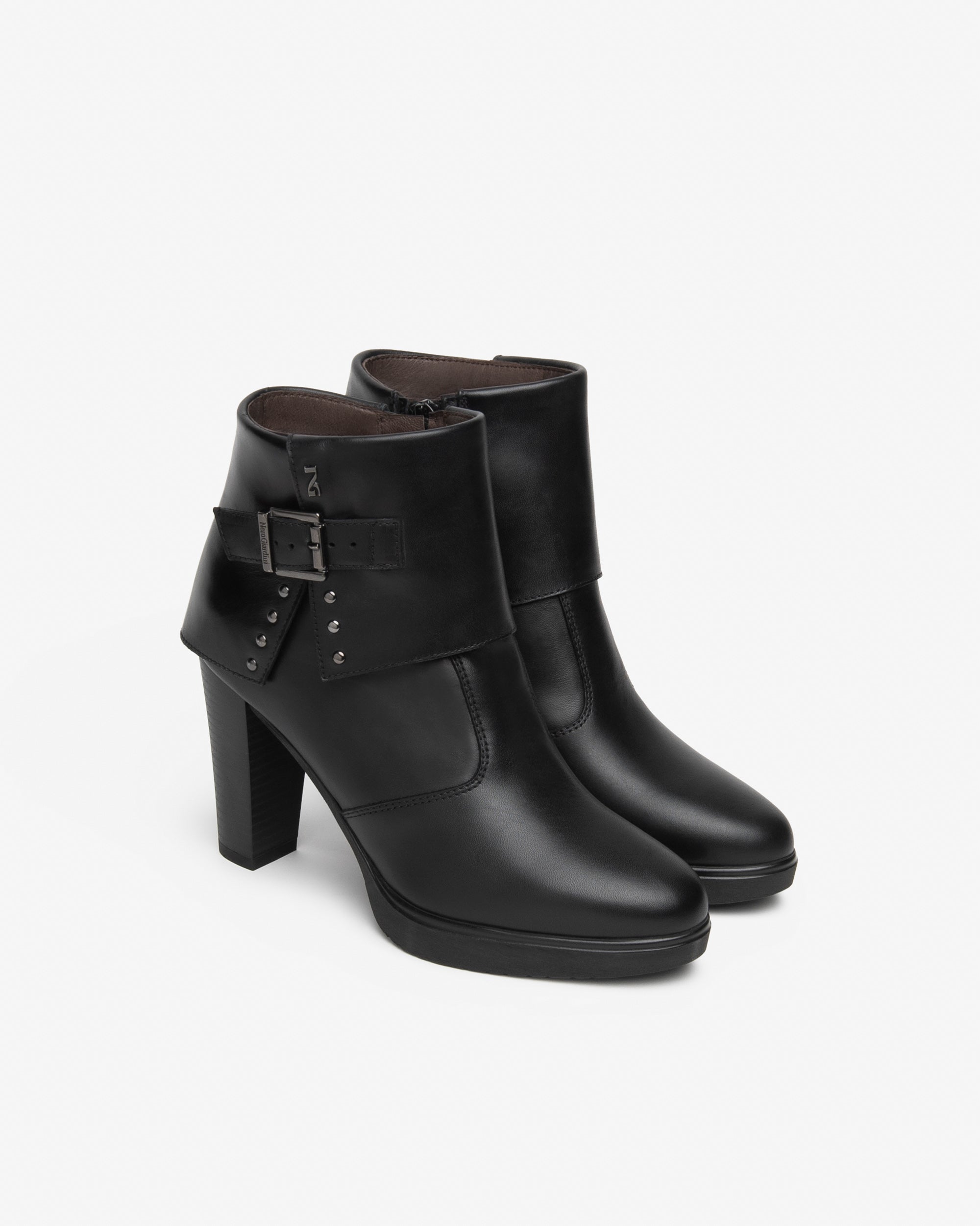 NeroGiardini Bottines femme cuir plateau talon 95 mm 38