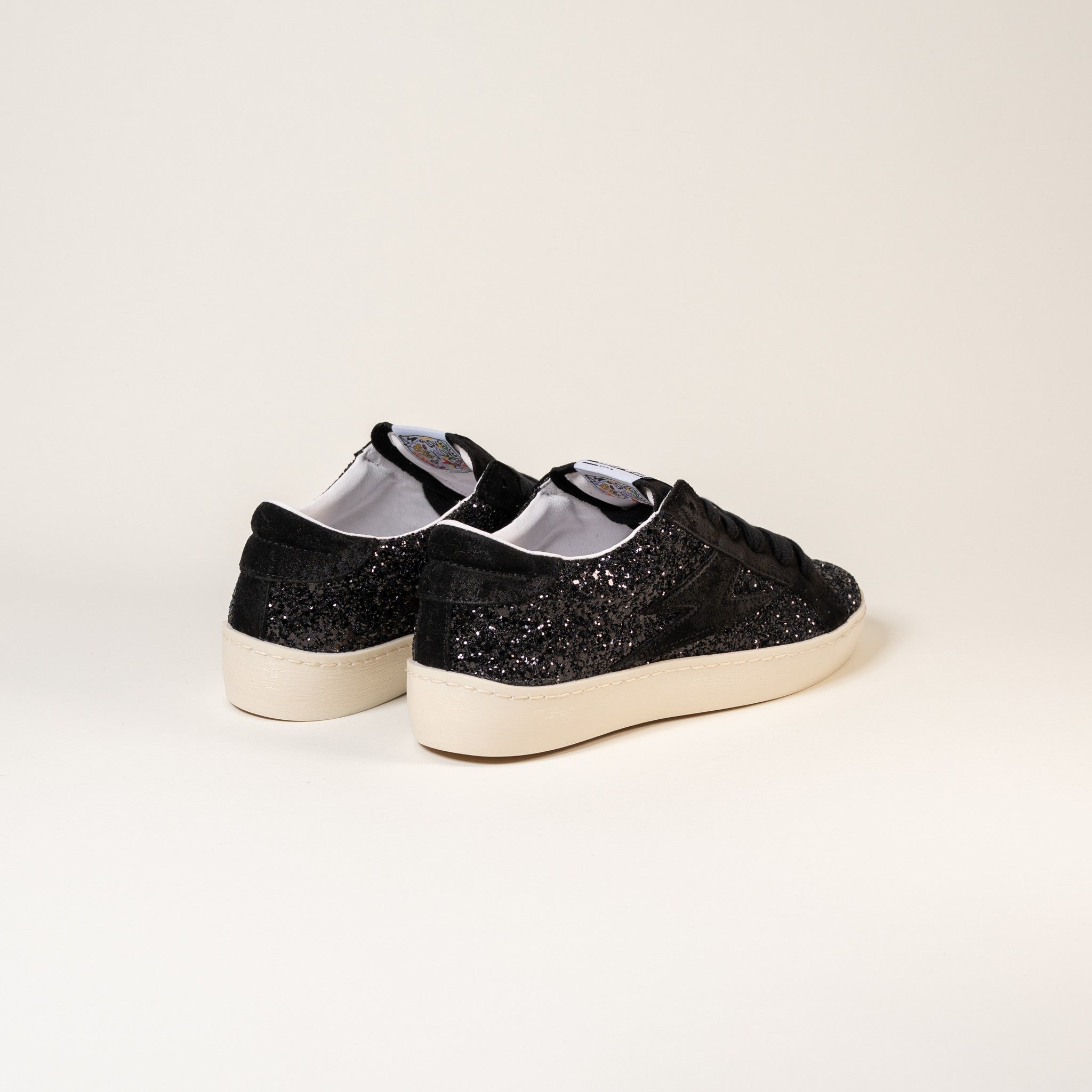 SMR Semerdjian Maya E177 baskets noir glitter cuir