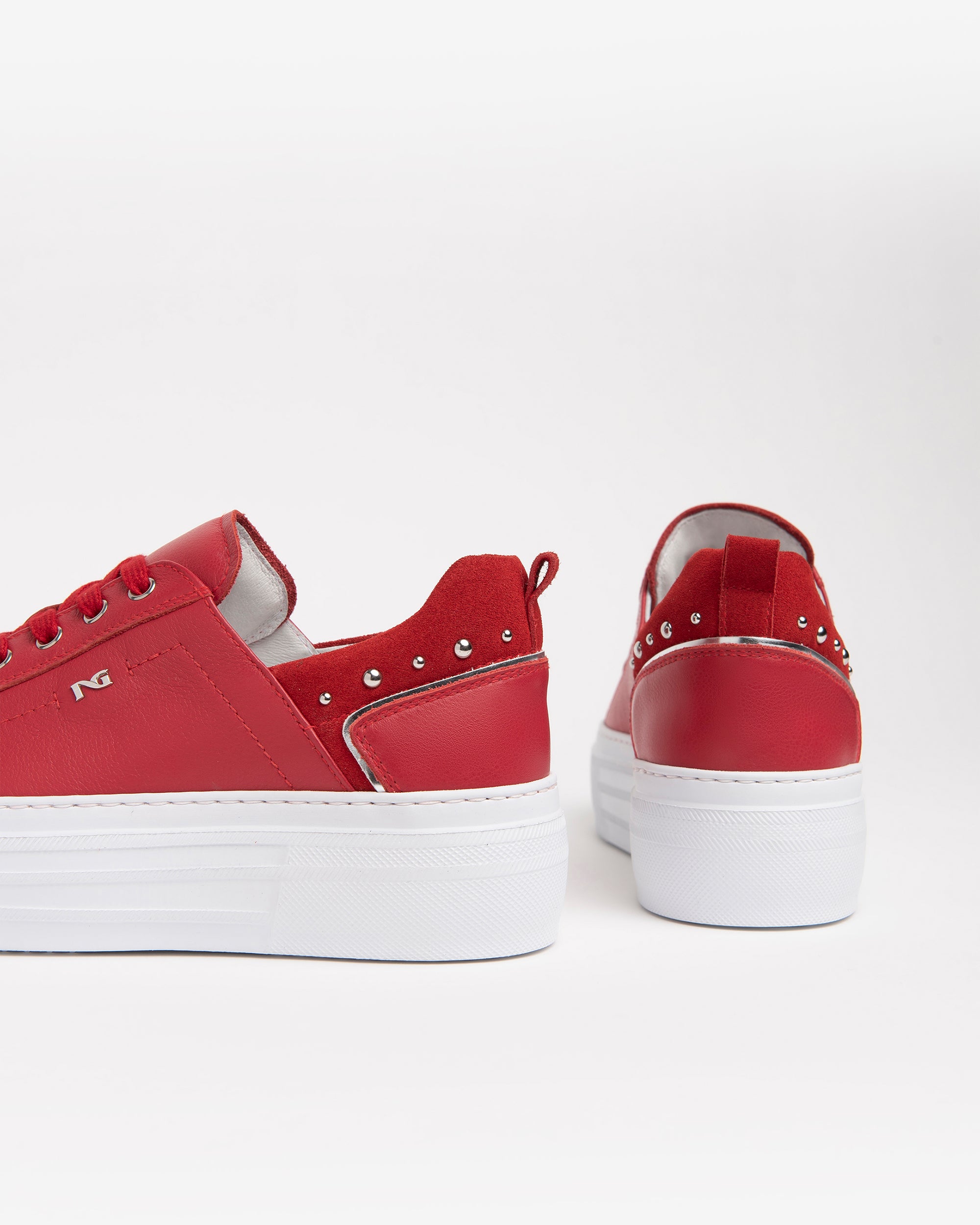 NeroGiardini Sneakers Cuir Velours Plateforme 4,5 cm