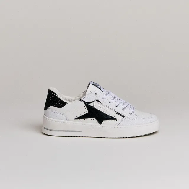 SMR Ale D613 baskets cuir blanc noir