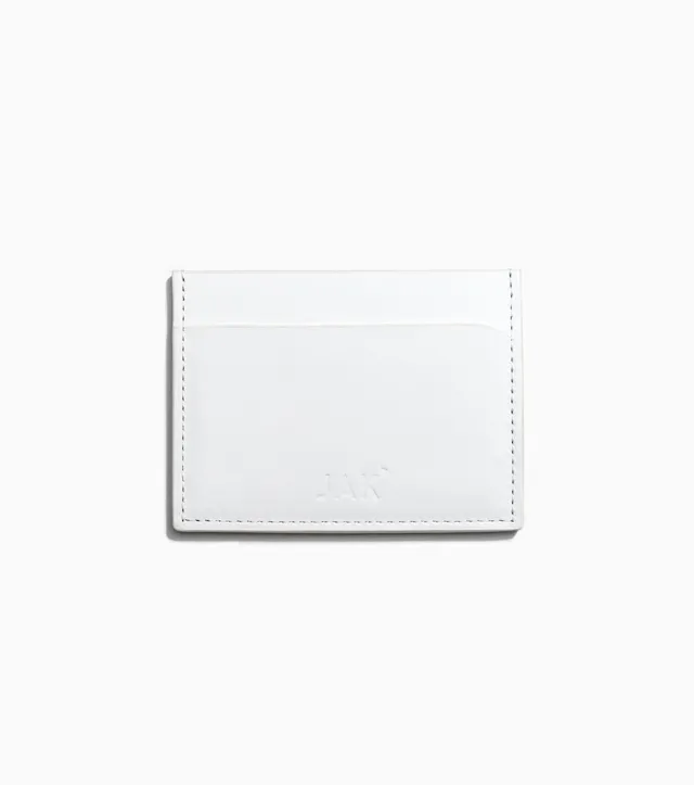 JAK CH01 White porte-cartes cuir blanc