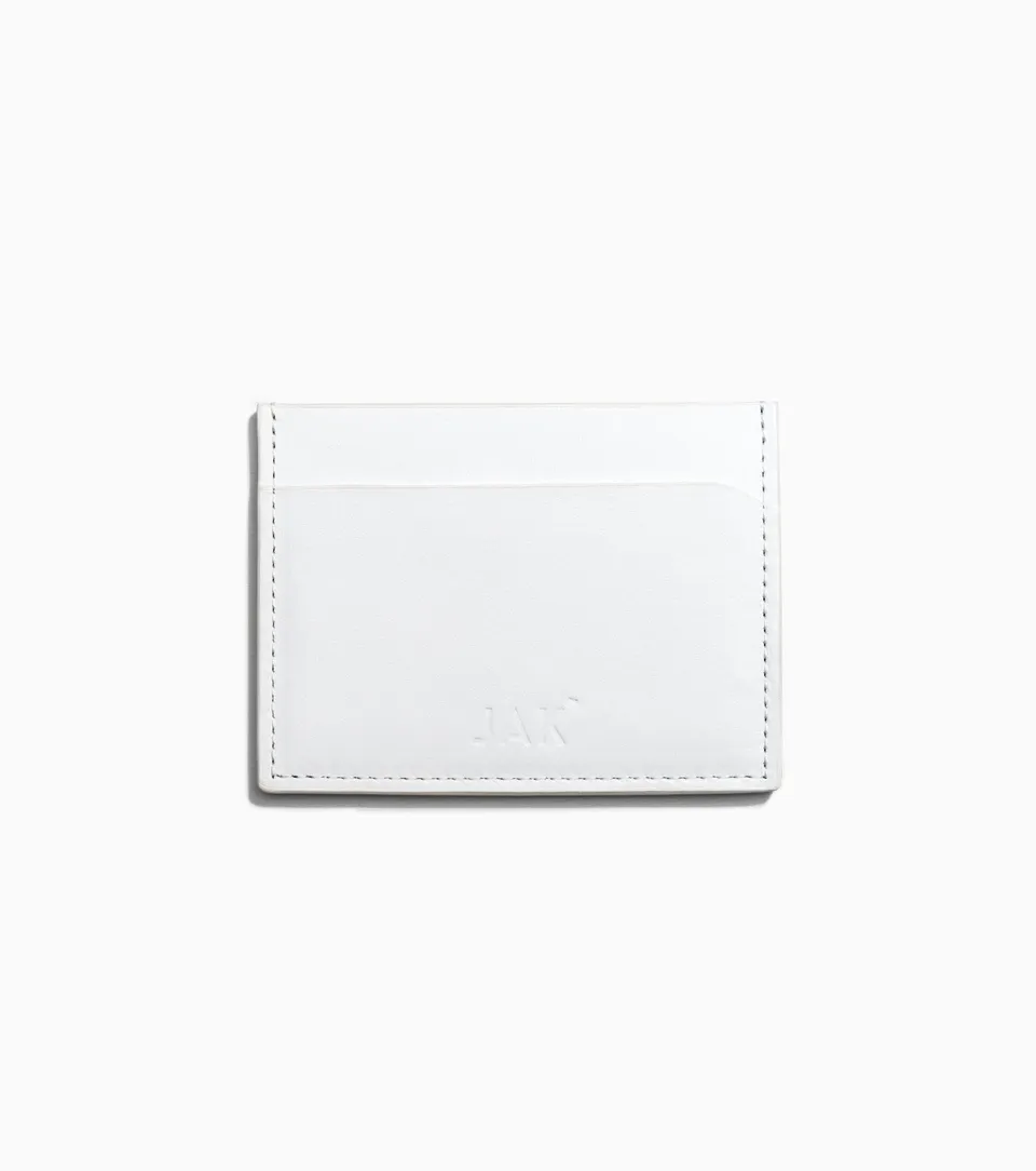 JAK CH01 White porte-cartes cuir blanc