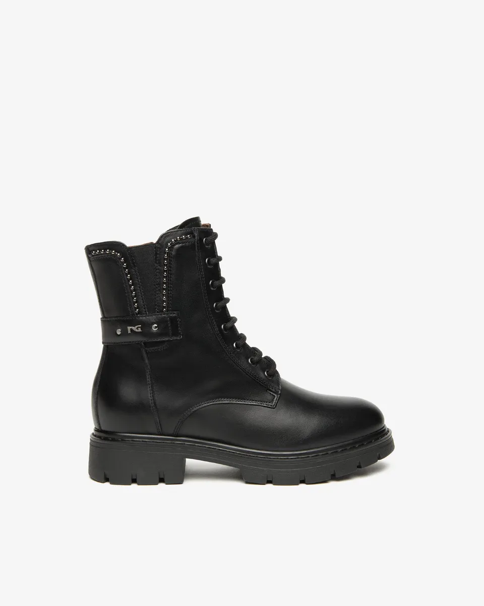 NeroGiardini Bottines Motardes Femme en Cuir boots cuir