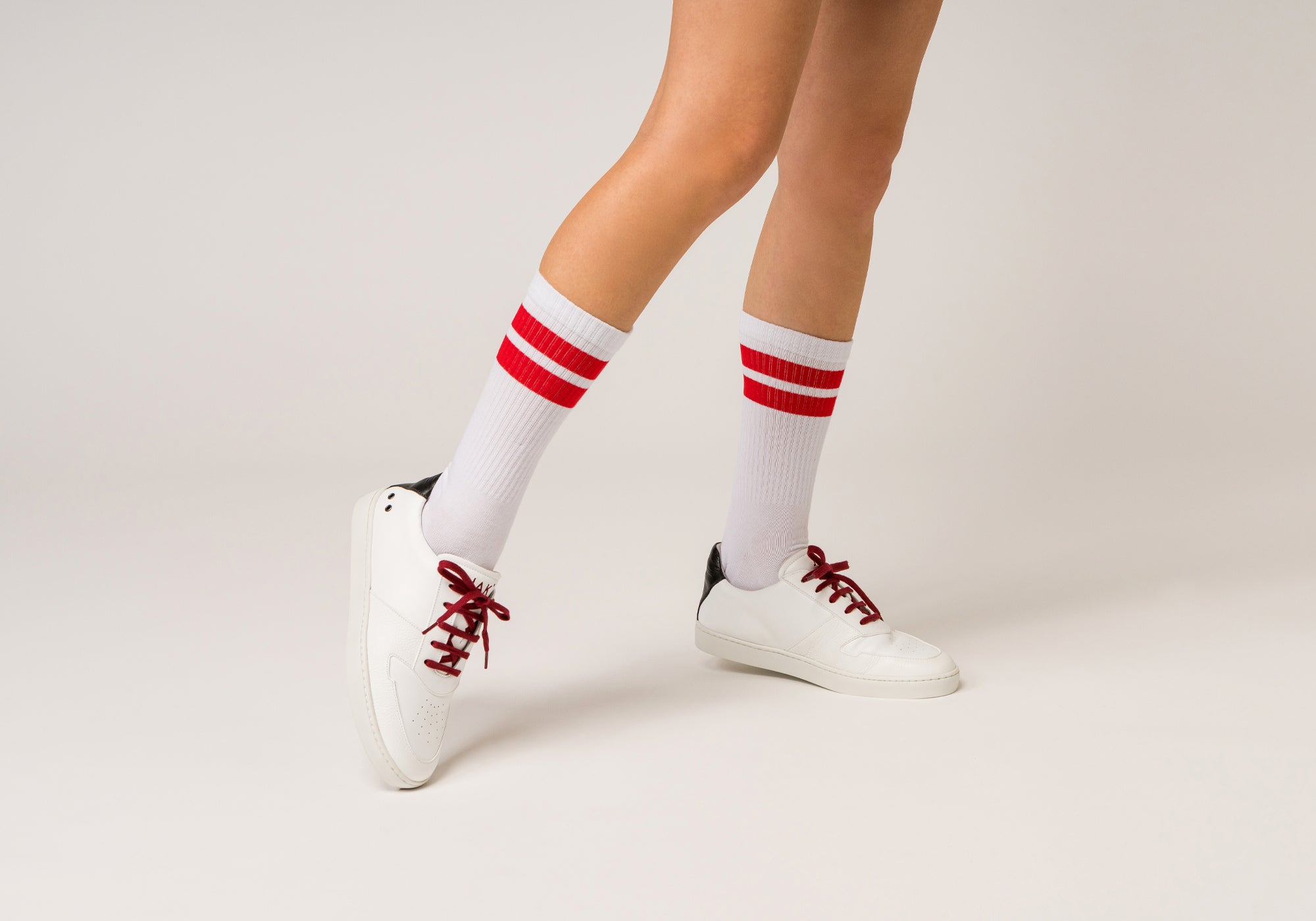 JAK Vantage Red Black sneakers cuir