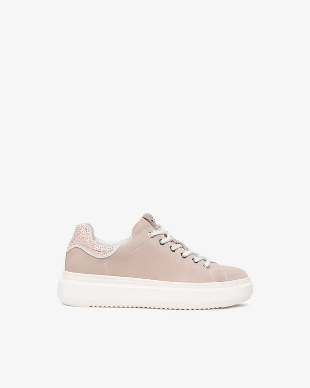 NeroGiardini Sneakers Femme Cuir Velours Lamé 4 cm