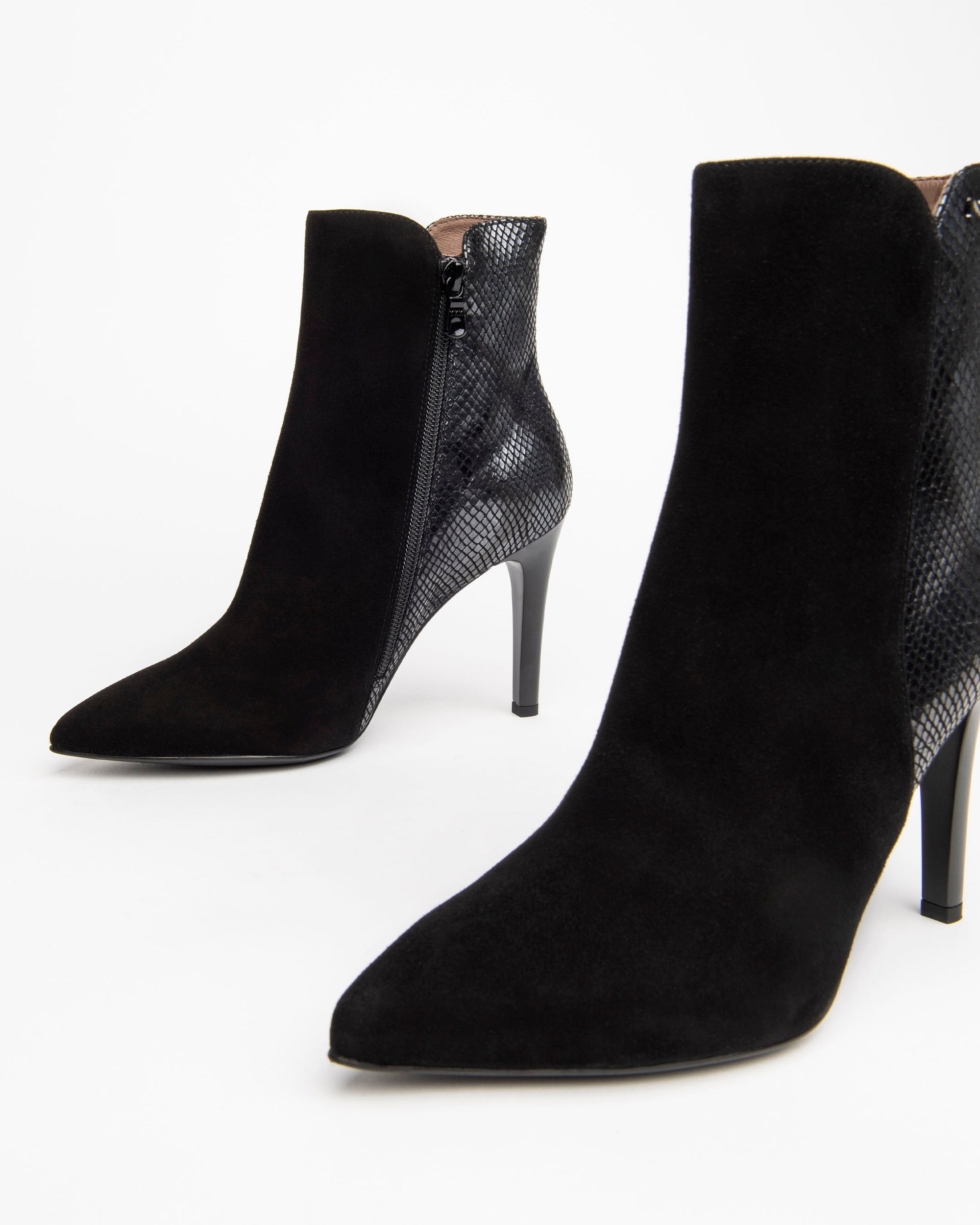 NeroGiardini Bottines cuir velours femme talon 9,5 cm