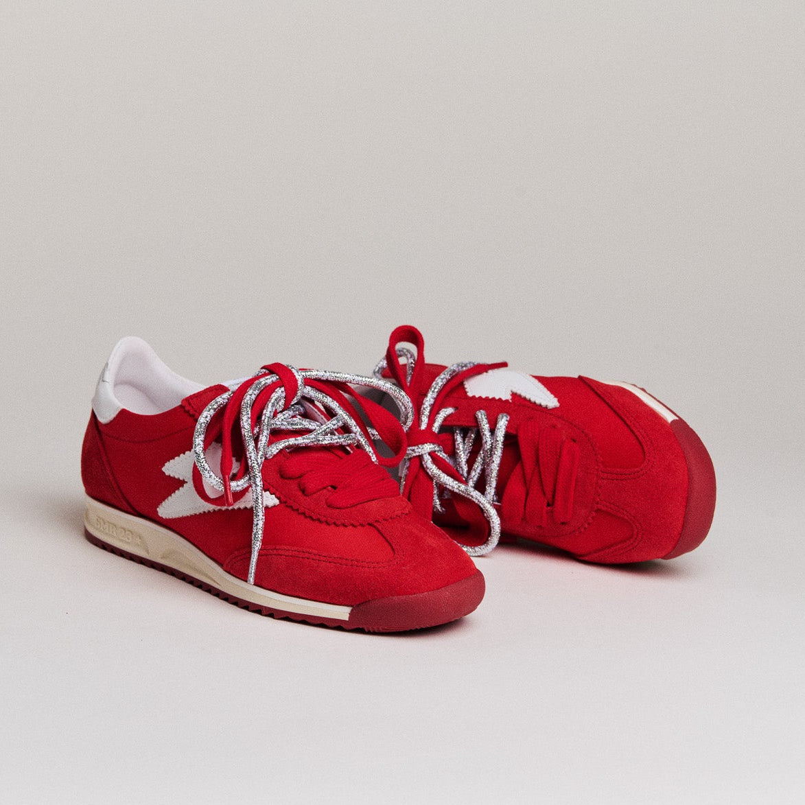Semerdjian Joyce D621 baskets rouge blanc tissu