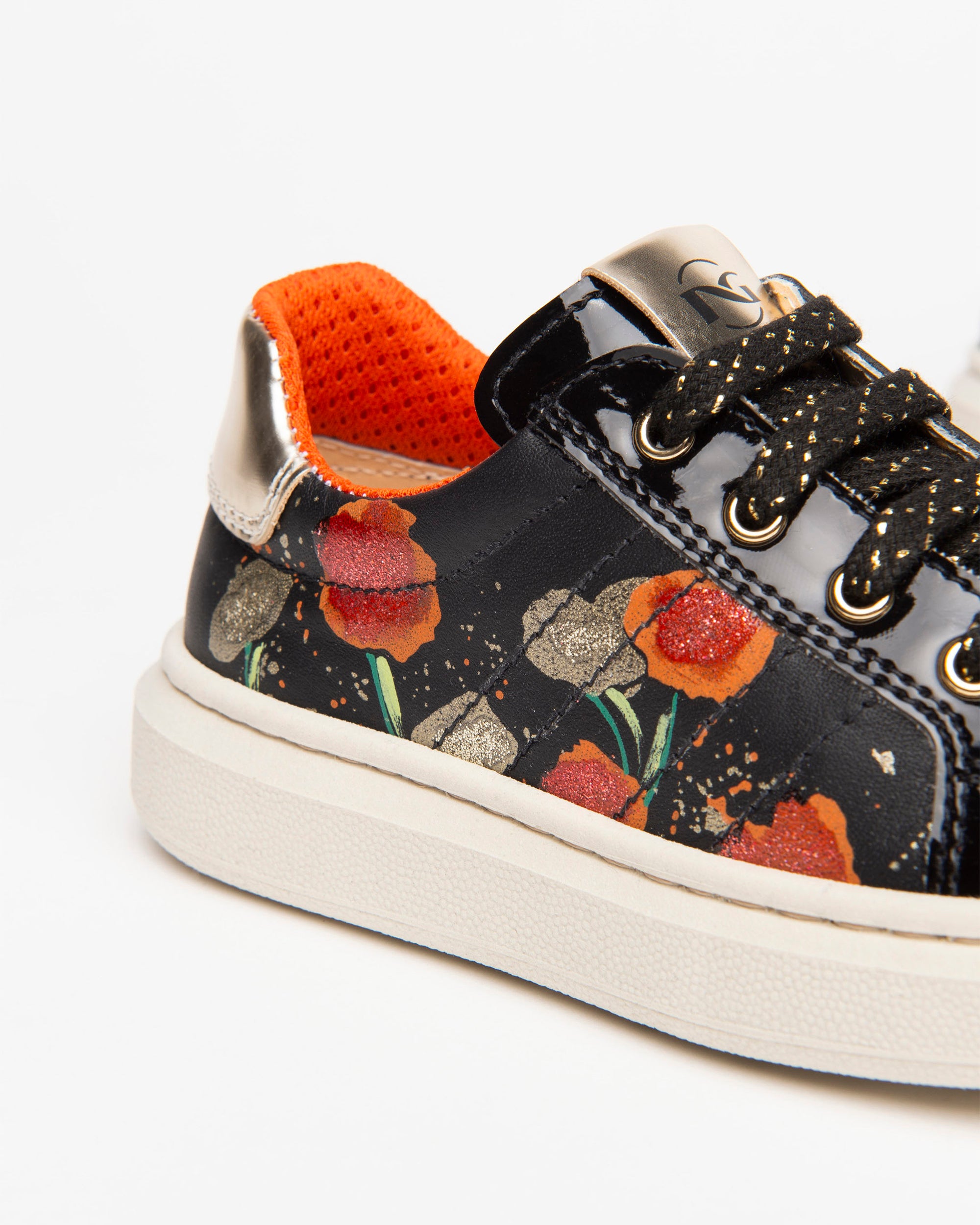 Nerogiardini Sneakers Fille Cuir Coquelicots