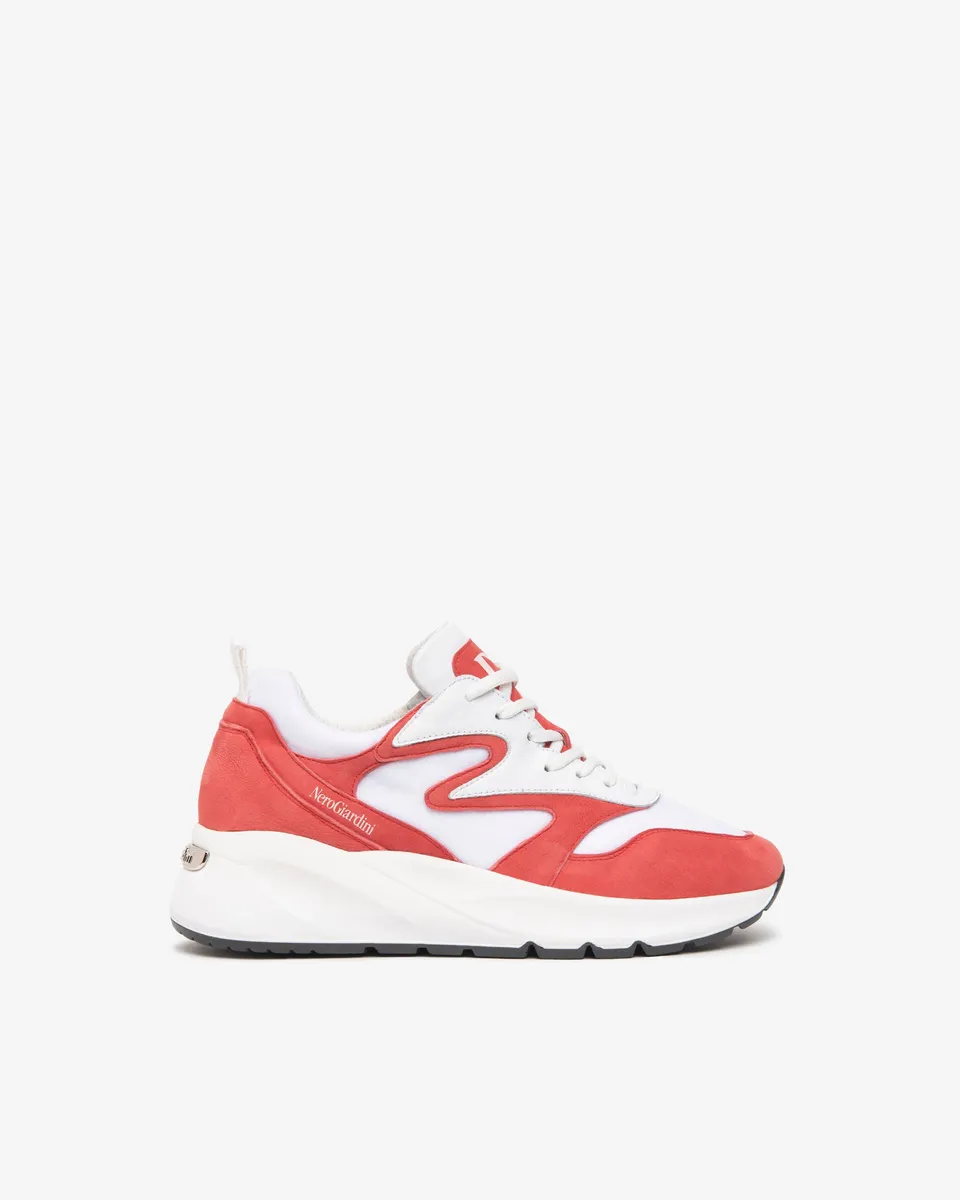 Nerogiardini Sneakers Femme Cuir Velours Semelle 4,5 cm