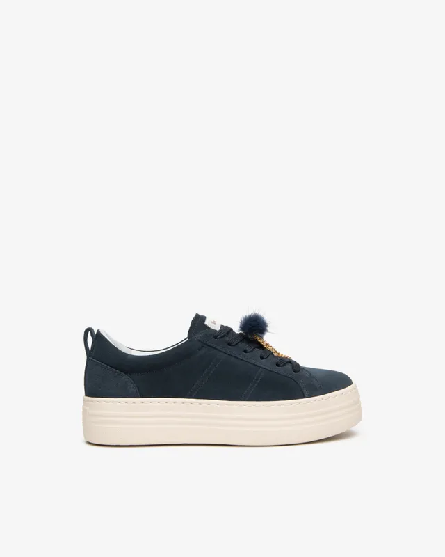 NeroGiardini Sneakers Femme Cuir Velours Daim Plateforme