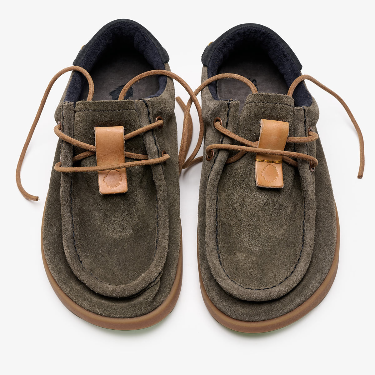 Satorisan Kwahu Winter Suede Baskets Deep Khaki Cuir Doublé