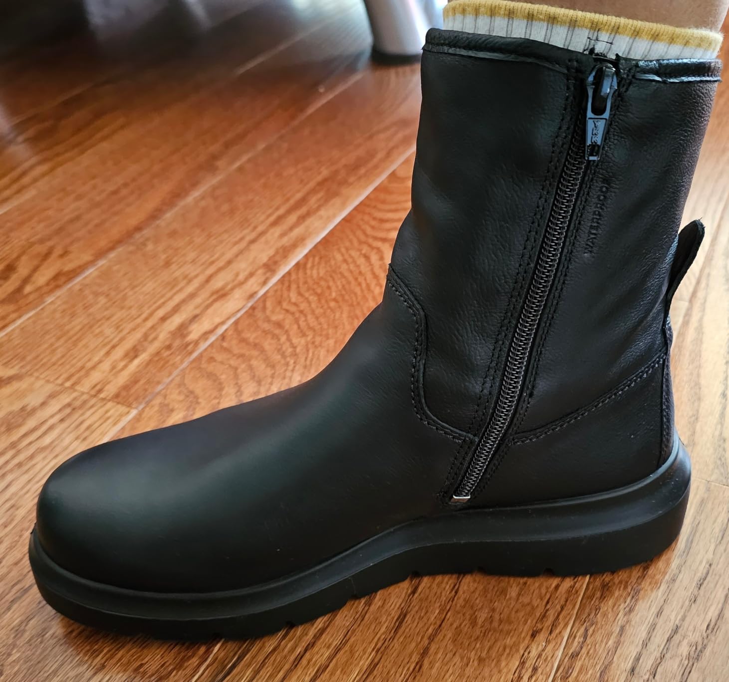 ECCO Nouvelle boots femme noir blanc cuir 35 EU