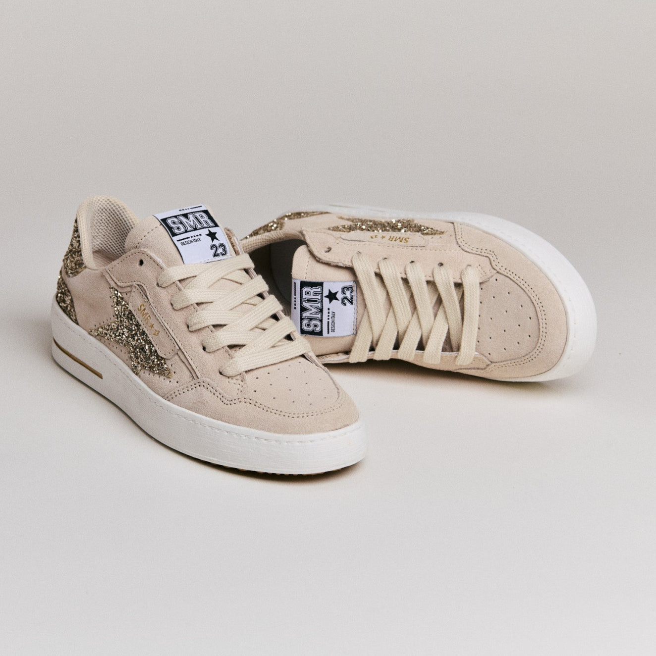 SMR Semerdjian Ale D612 basket daim beige or
