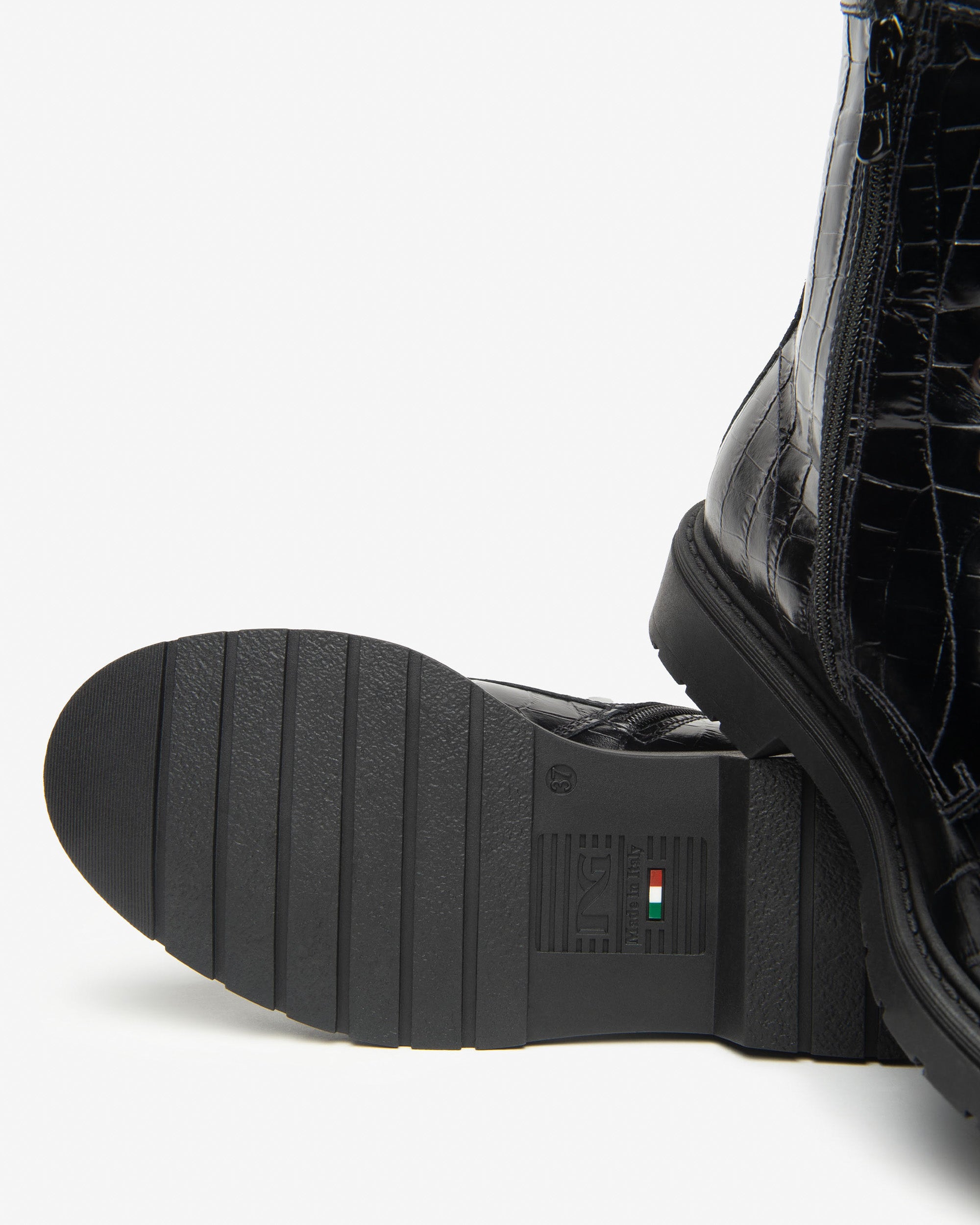 NeroGiardini Bottines Motardes Femme en Cuir Bottines Hiver