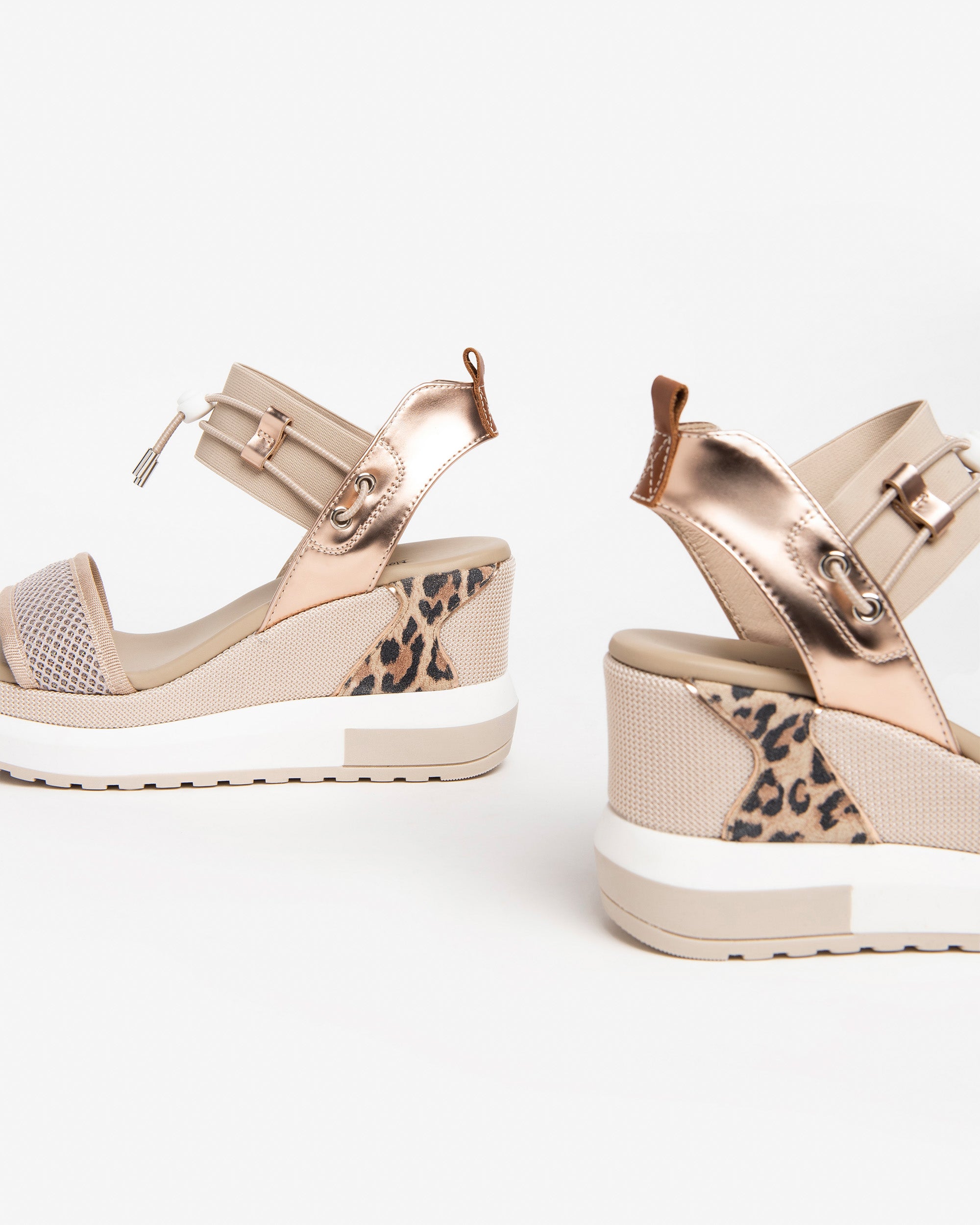 NeroGiardini Sandales Femme Toile Compensées 40 mm