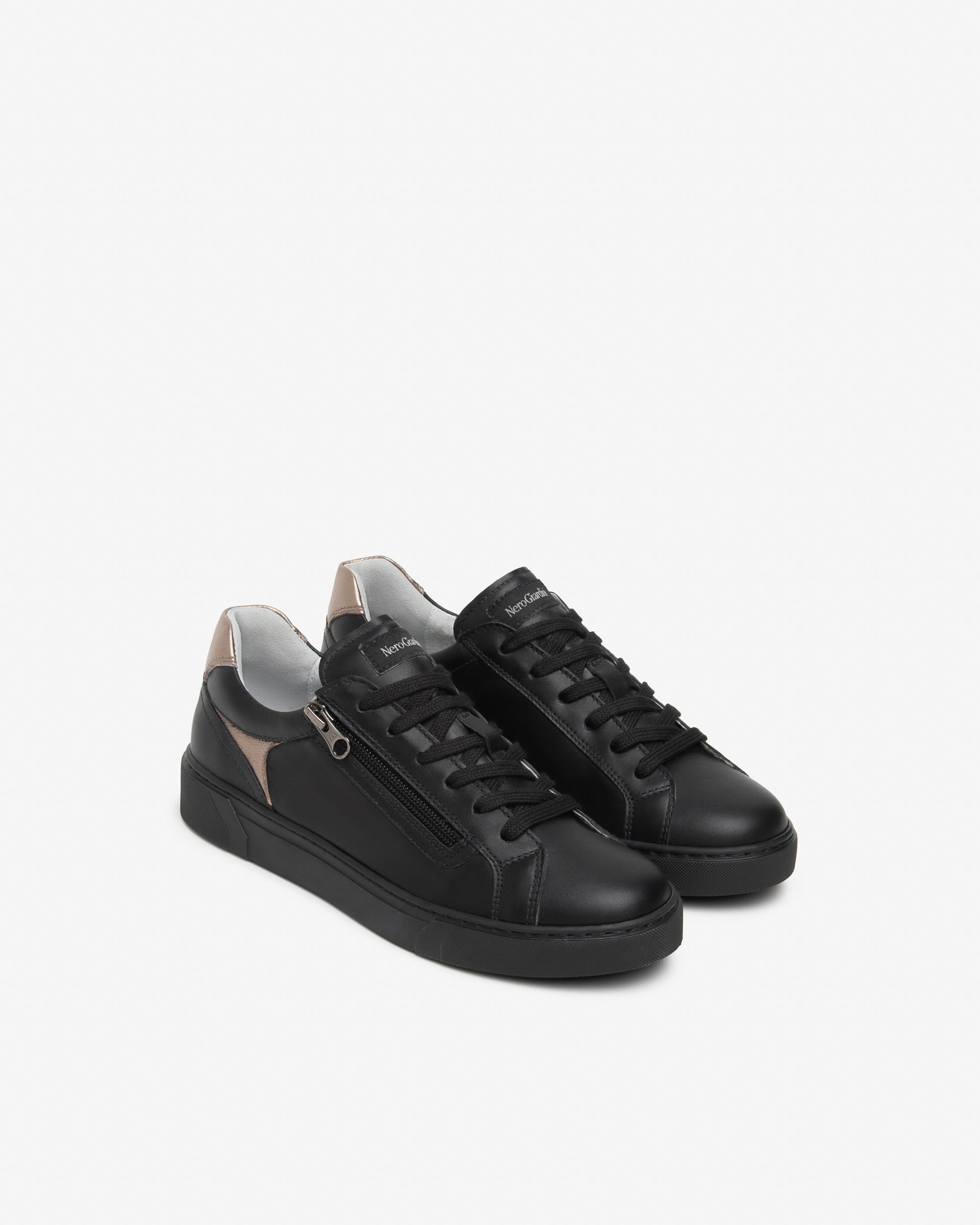 NeroGiardini Sneakers Femme Cuir Zip Latéral