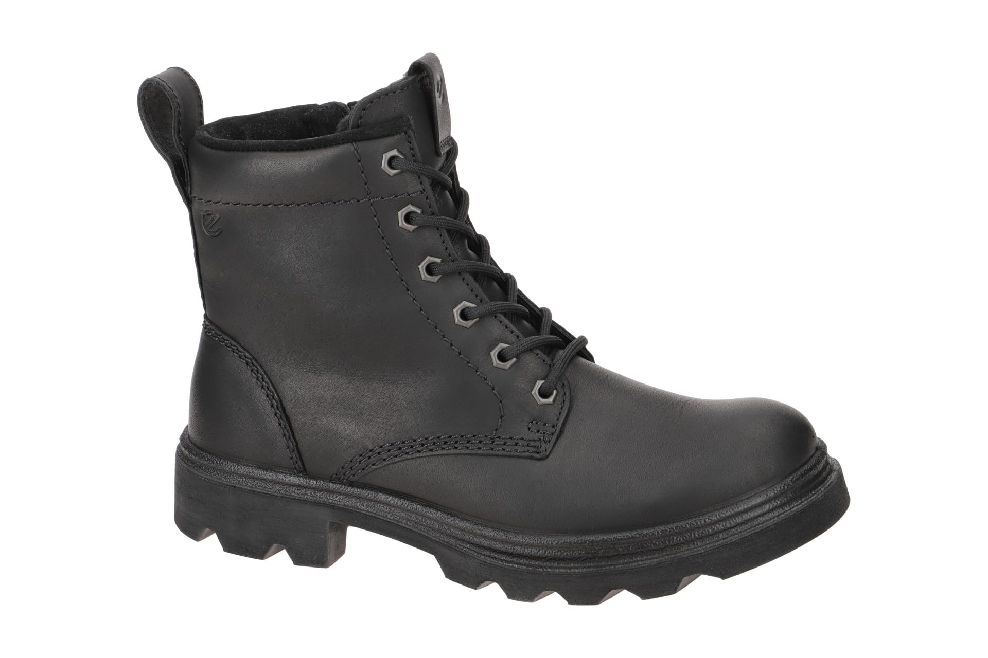 ECCO Grainer Botte Lacets Femme Cuir Zip Imperméable