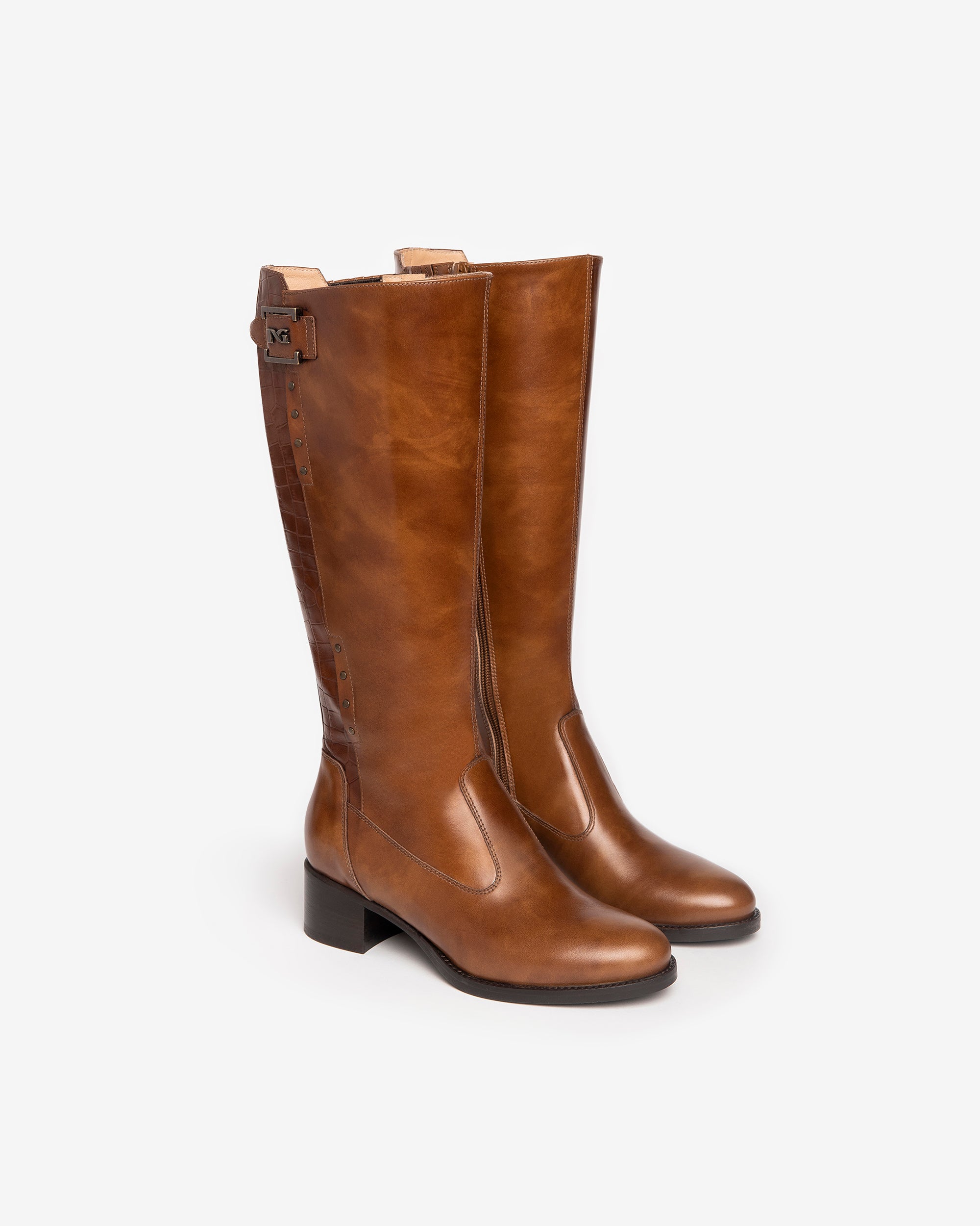 NeroGiardini Bottes Femme en Cuir Bottes Hiver DryGo