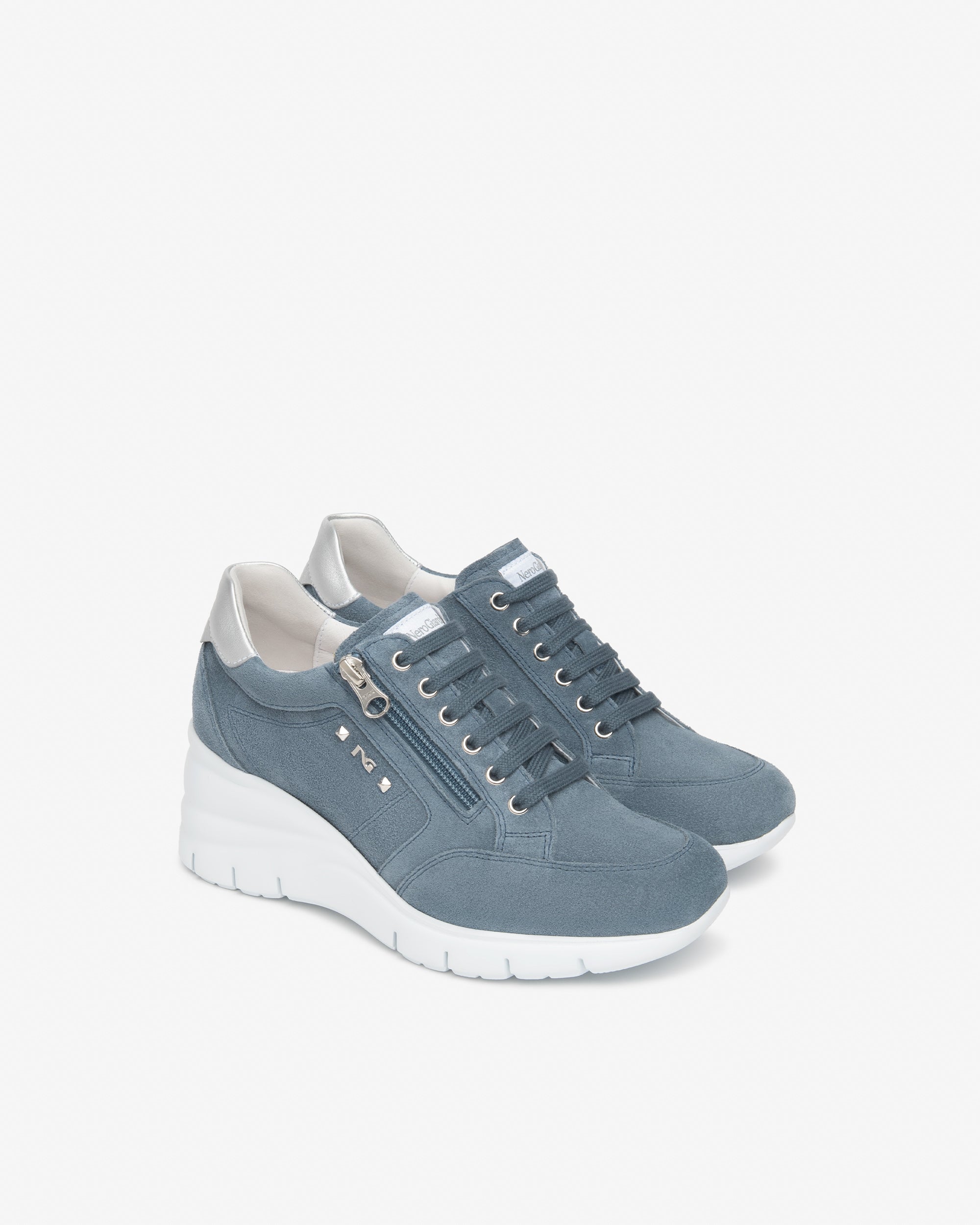 NeroGiardini Sneakers Femme Cuir Velours Confort