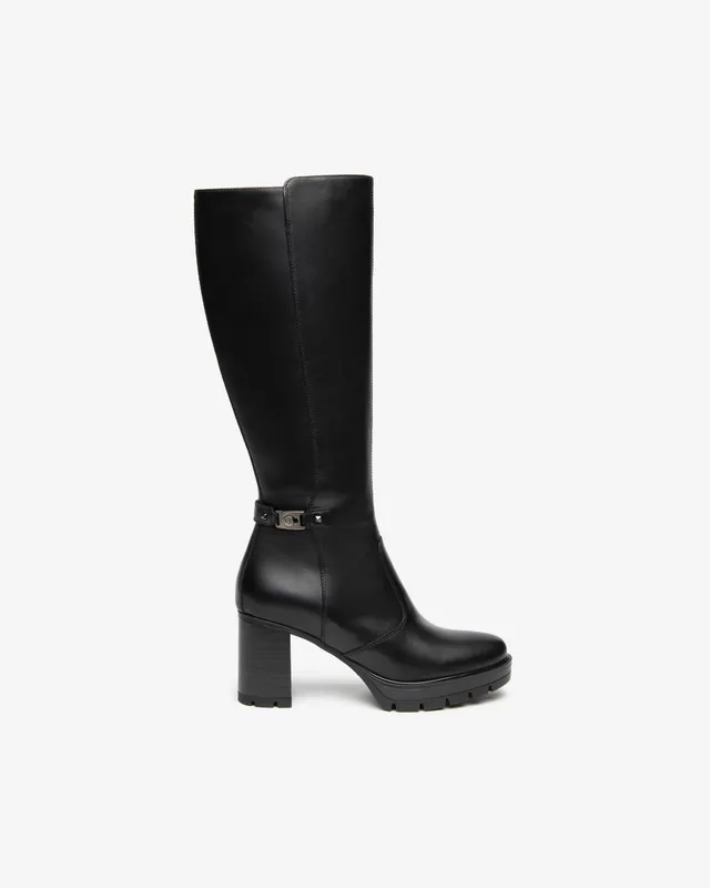 NeroGiardini Bottes bottes femme cuir talon 80mm 38