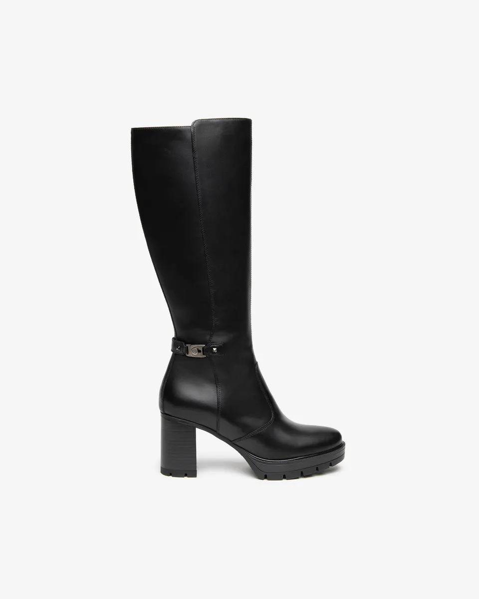 NeroGiardini Bottes bottes femme cuir talon 80mm 38
