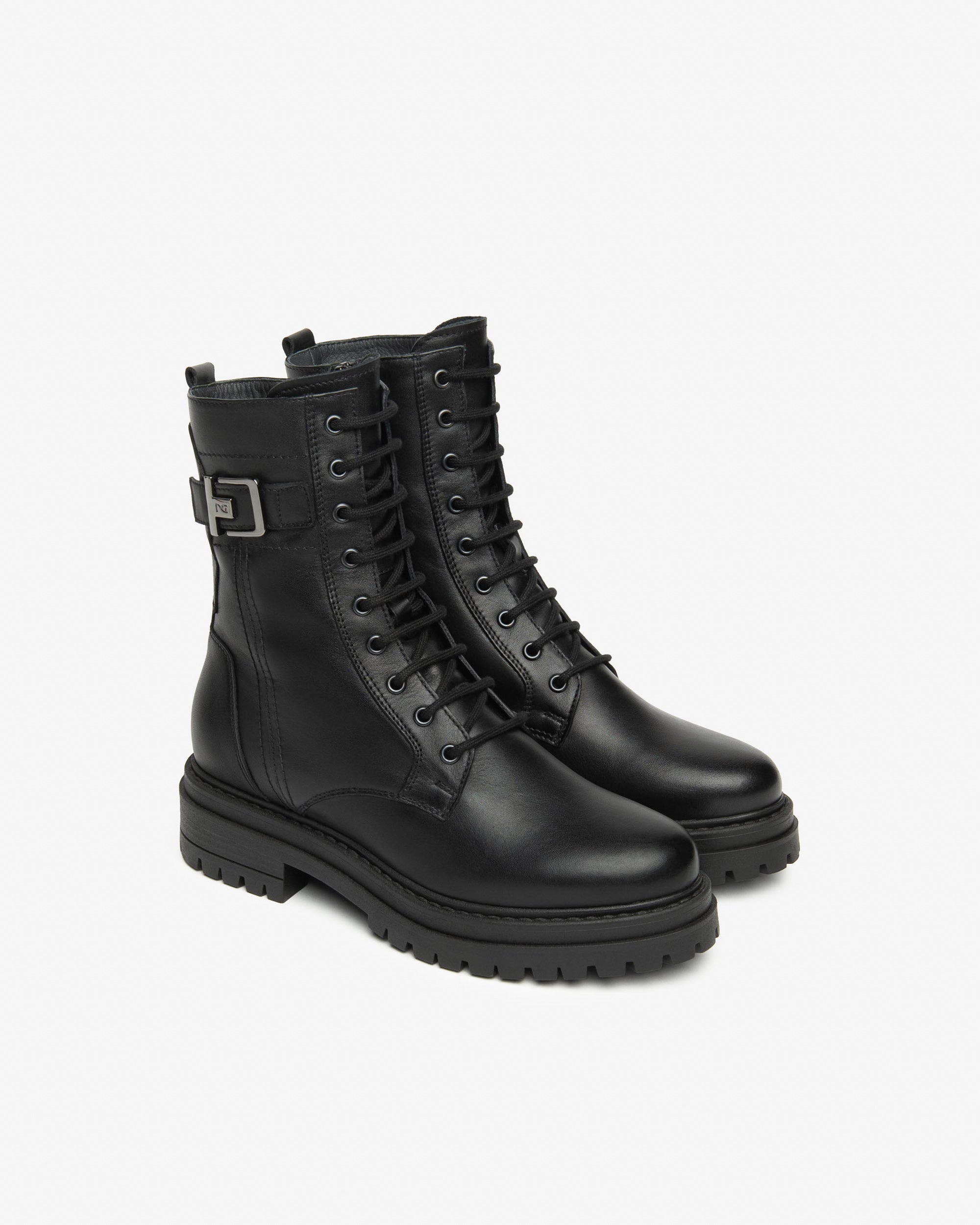 NeroGiardini Bottines Motardes Femme Cuir Rangers