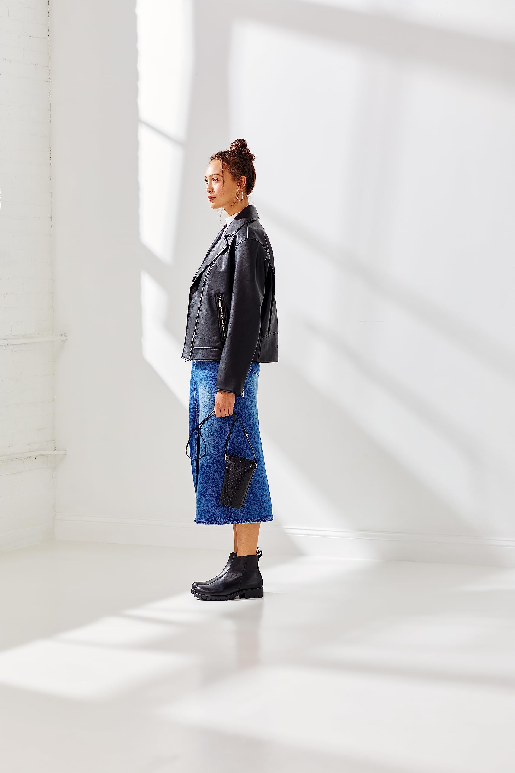 ECCO Modtray Bottine Cuir Femme Noir 38 Imperméable