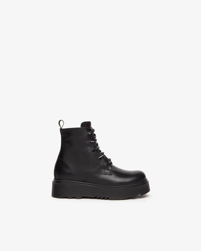 NeroGiardini Bottines Teens Fille Cuir Lacets Plateforme