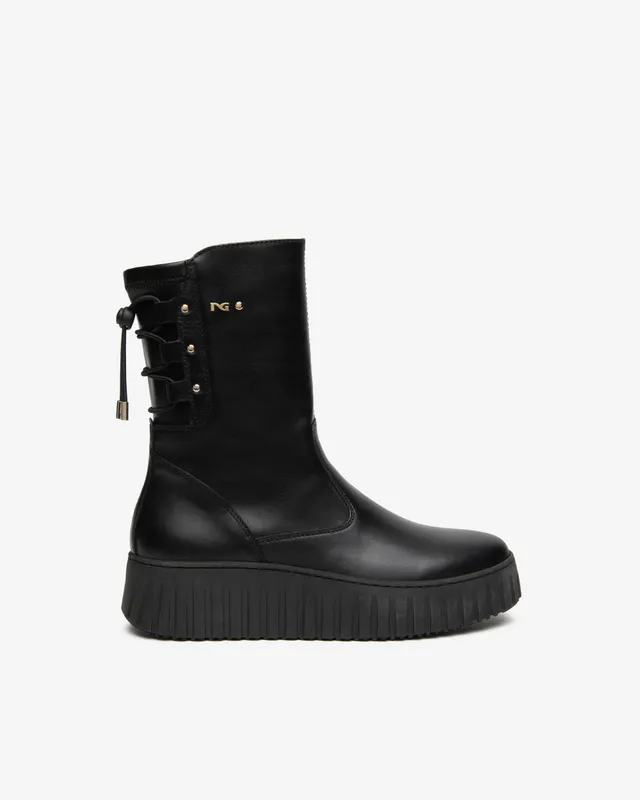 NeroGiardini Bottines Femme Cuir Bottine Plateforme Zip