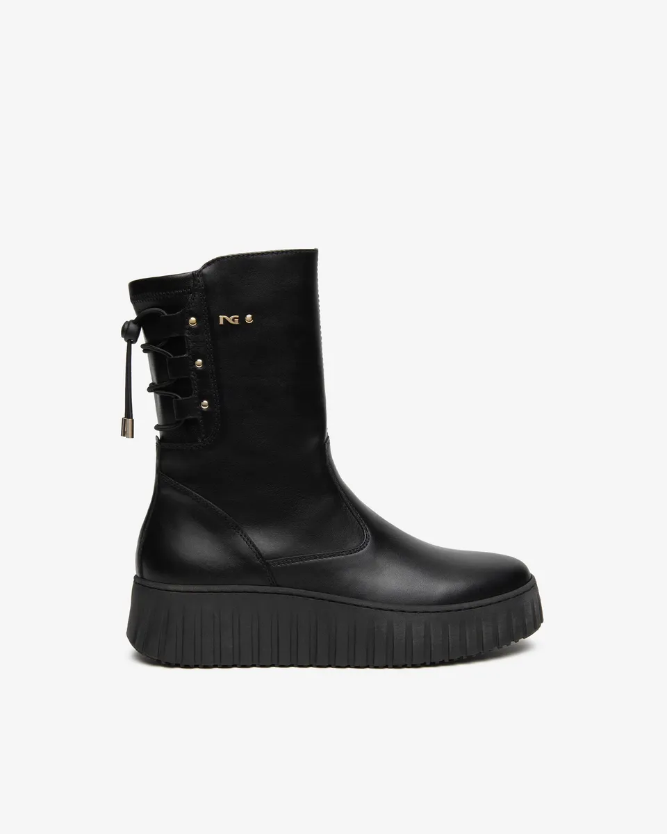 NeroGiardini Bottines Femme Cuir Bottine Plateforme Zip