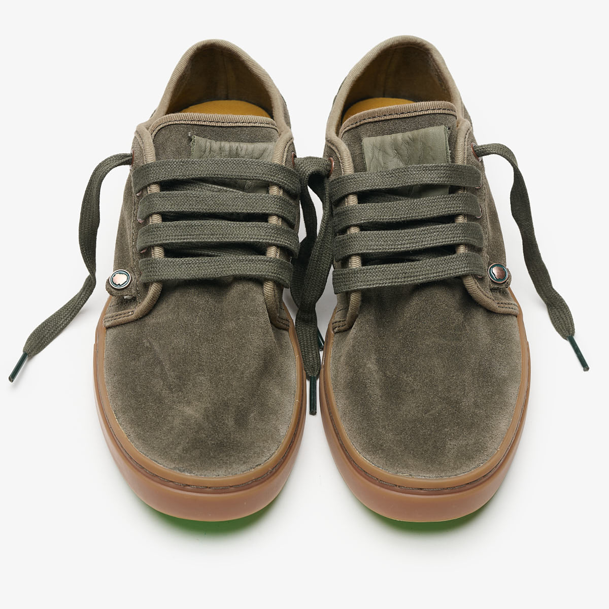 Satorisan Heisei Suede baskets Deep Khaki cuir