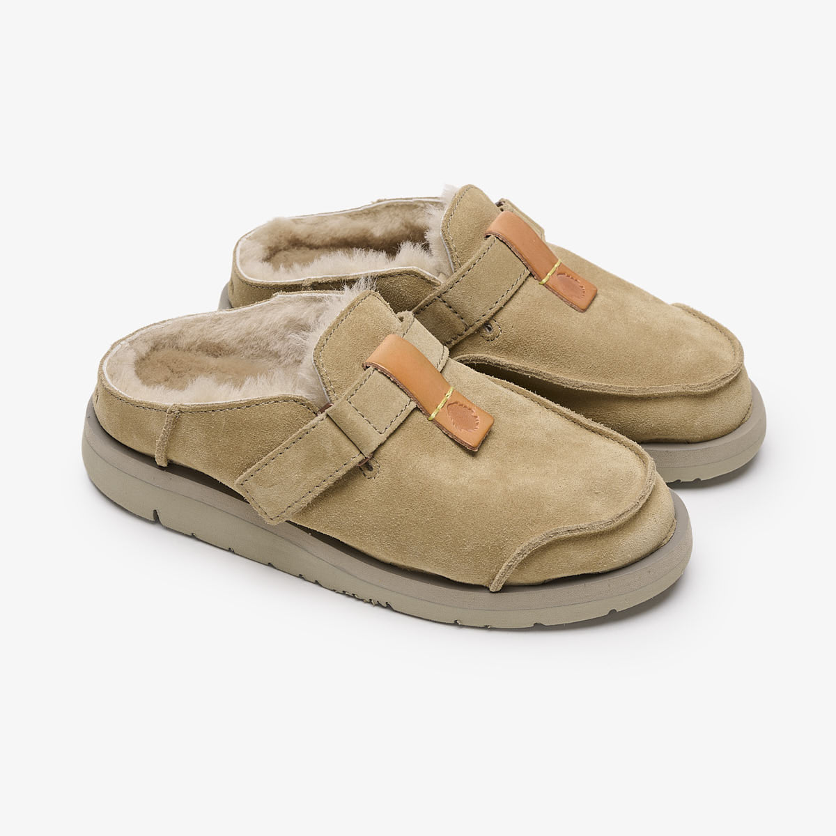 Satorisan Uwabaki Clog Suede sabots driftwood cuir