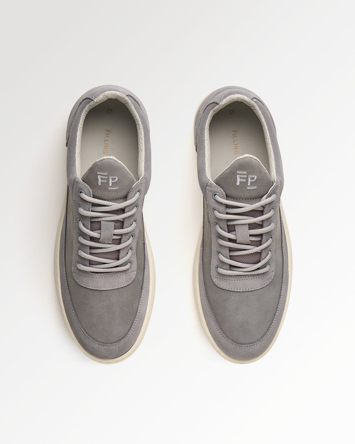 Filling Pieces Low Top Suede Grain sneakers cuir suède gris Grey