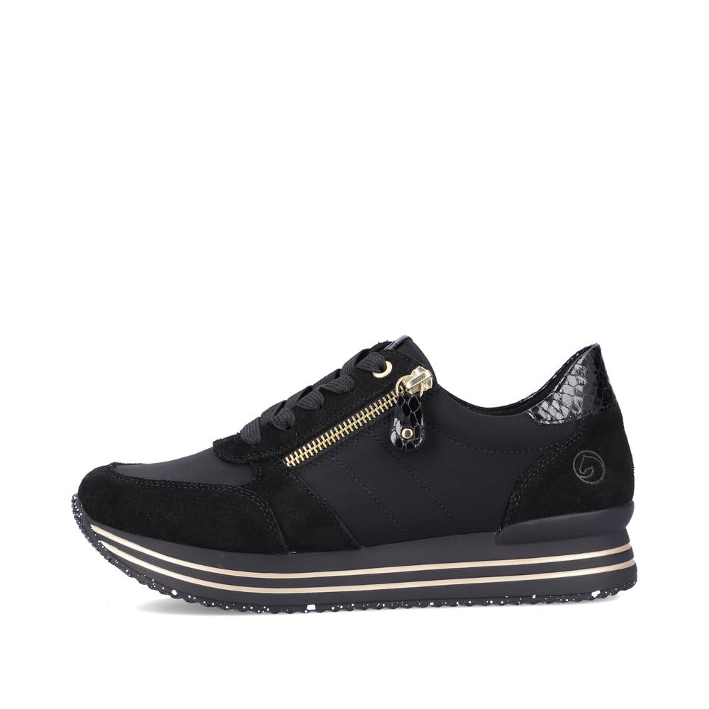 Remonte D1316 chaussure lacets femme noir cuir