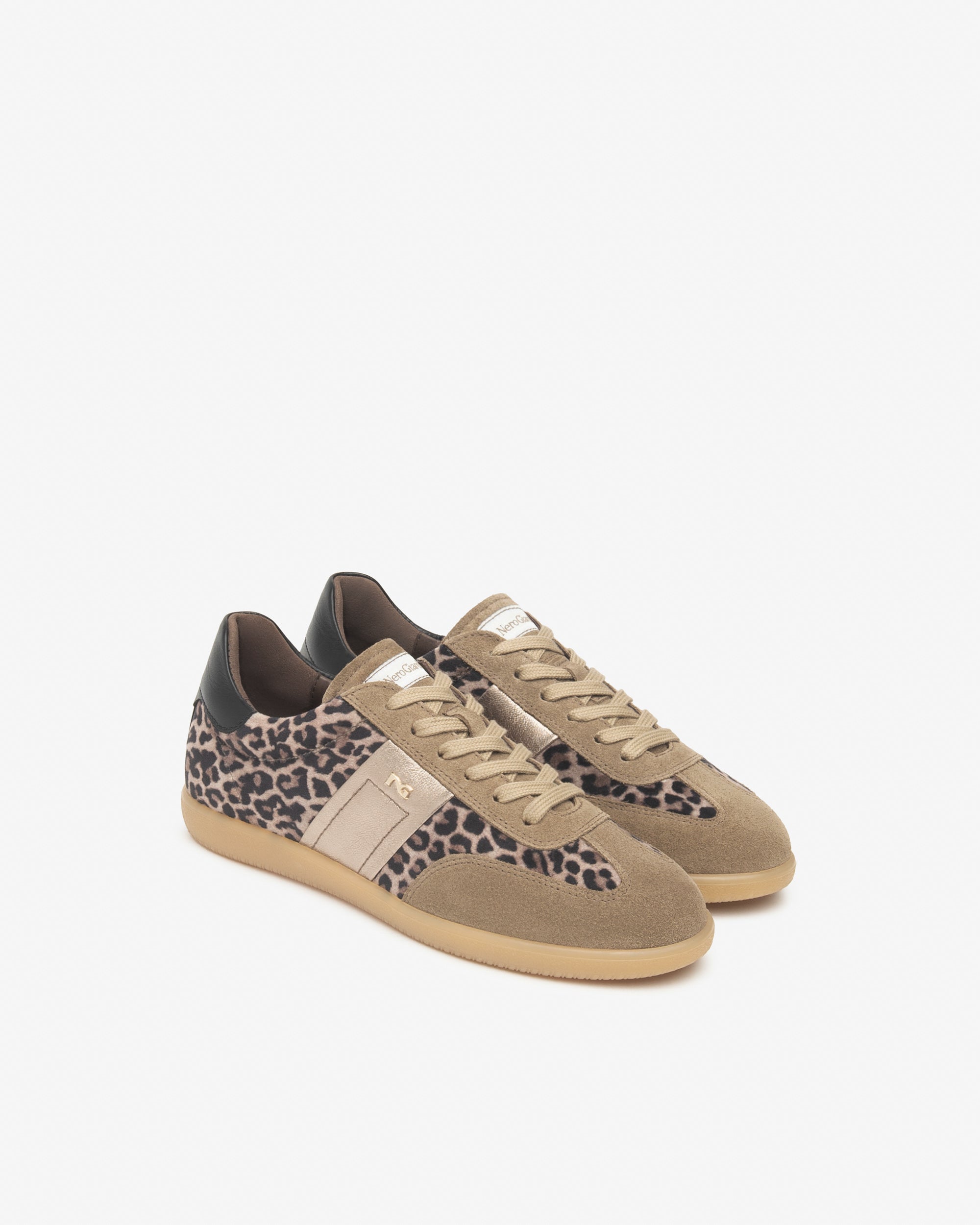NeroGiardini Sneakers Femme Daim Imprimé Animalier Hiver