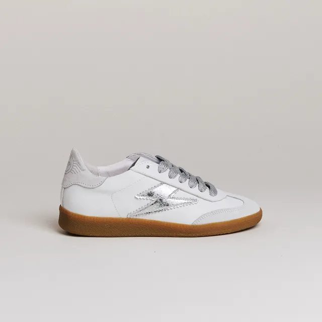 SMR Semerdjian Emily D616 Sneakers Cuir Blanc Argent