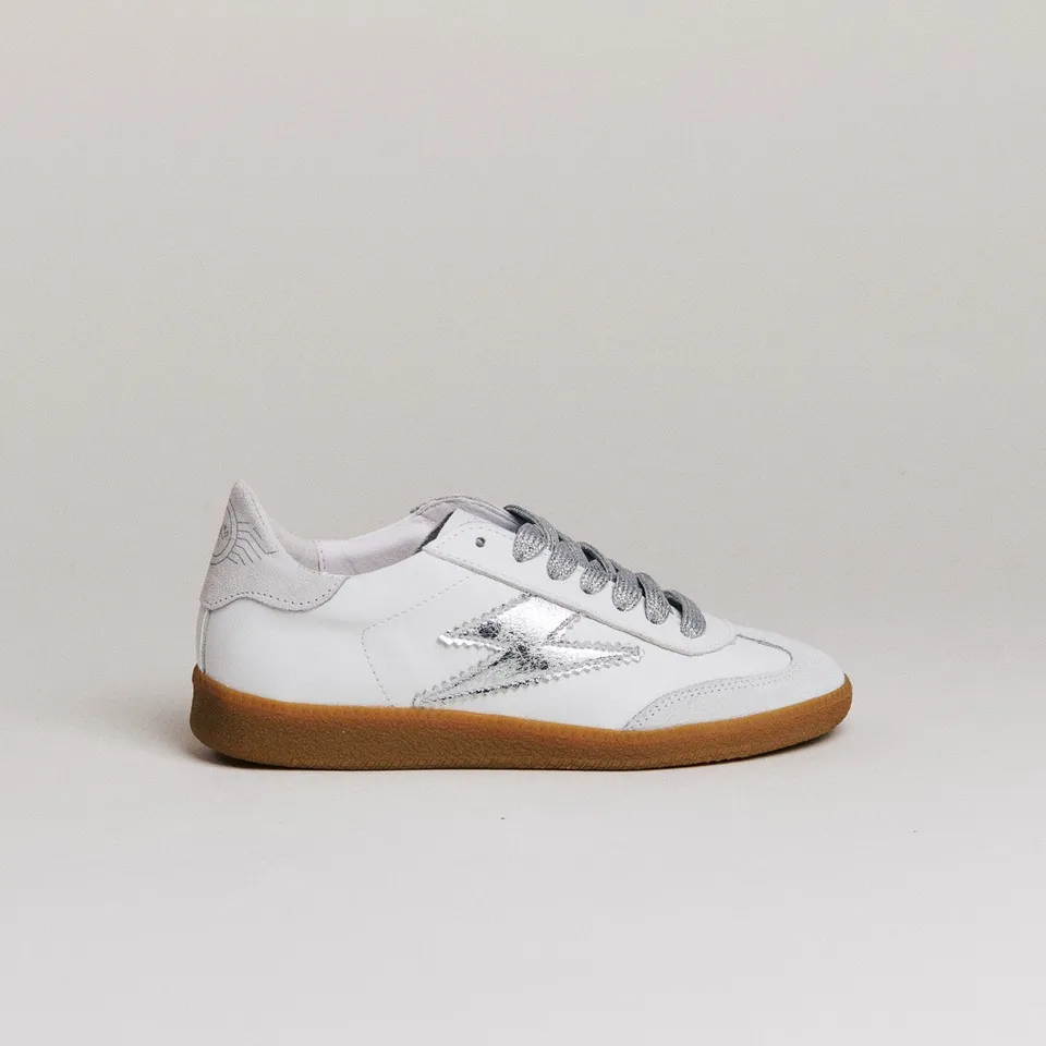 SMR Semerdjian Emily D616 Sneakers Cuir Blanc Argent