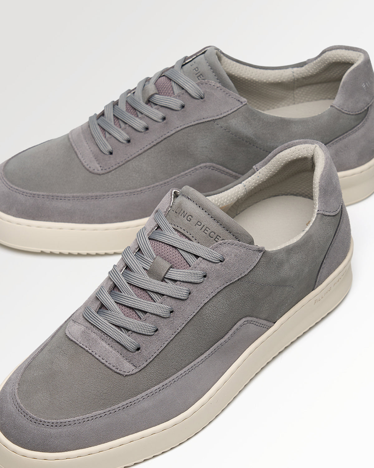 Filling Pieces Mondo Suede Grain Grey sneakers daim gris homme