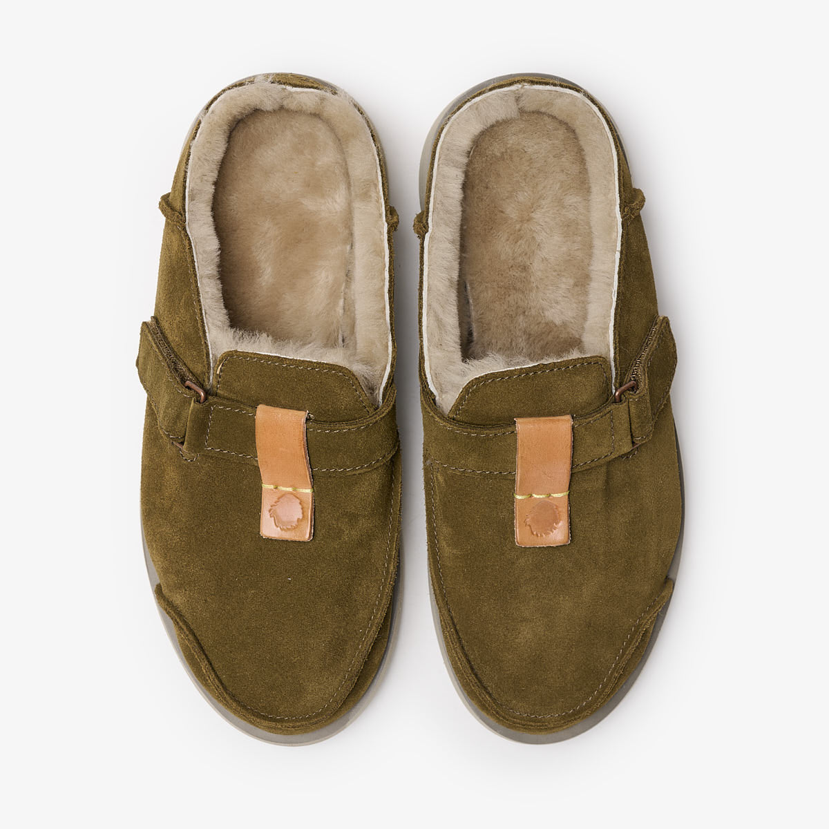 Satorisan Uwabaki Clog Suede sabots Thunderbolt daim mixte